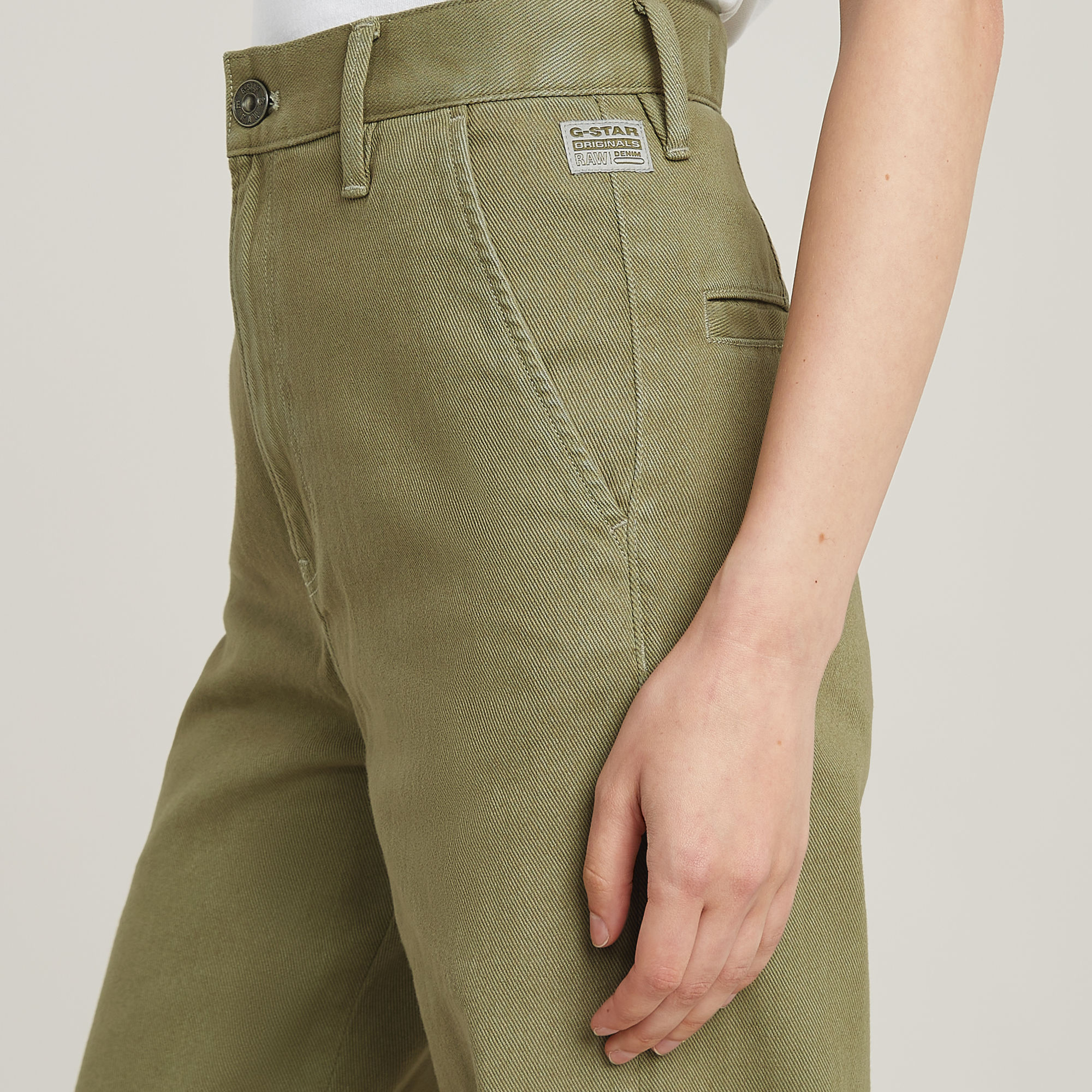 G-Star RAW Deck 2.0 High Loose Chino Groen Dames