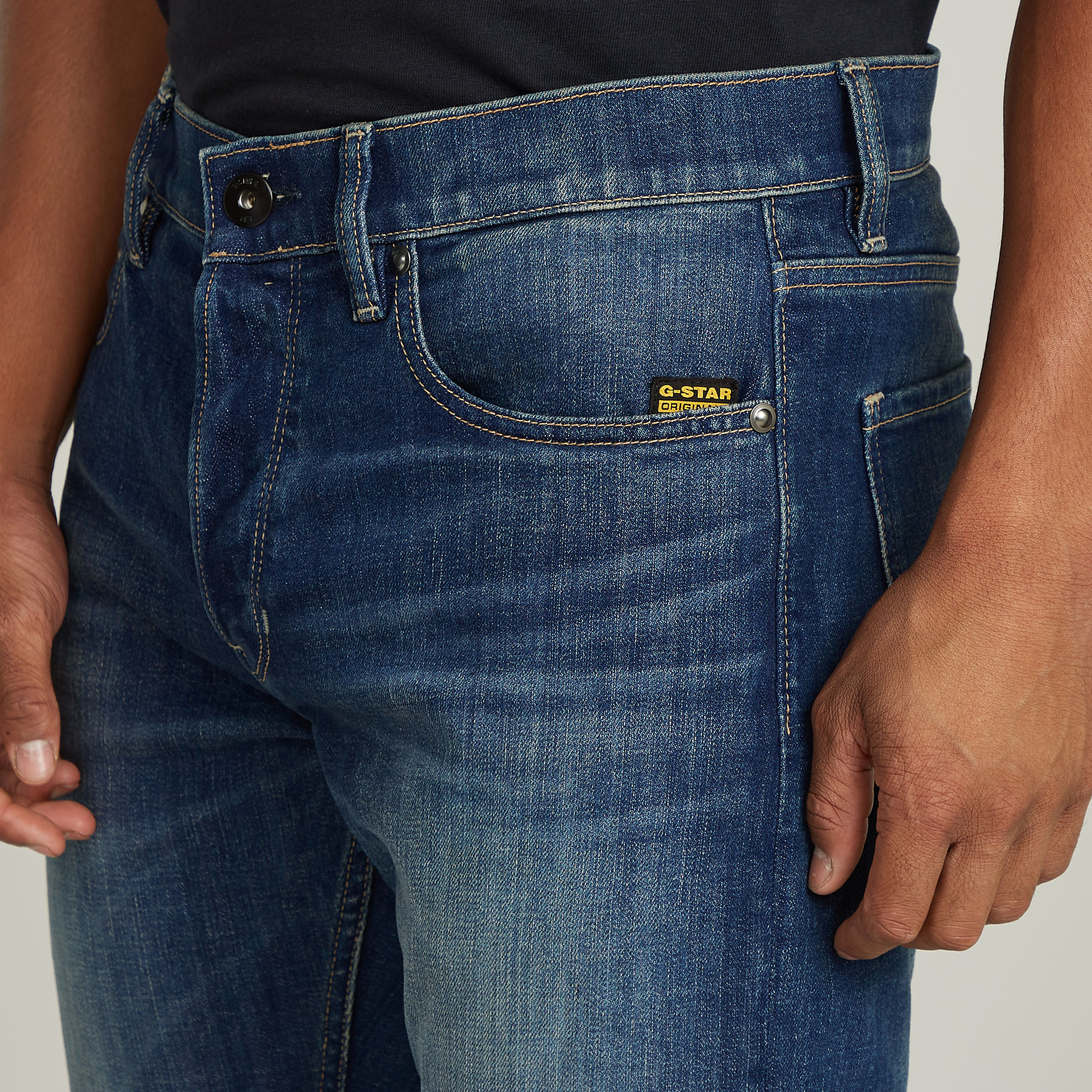 G-Star RAW Mosa Straight Jeans Donkerblauw Heren