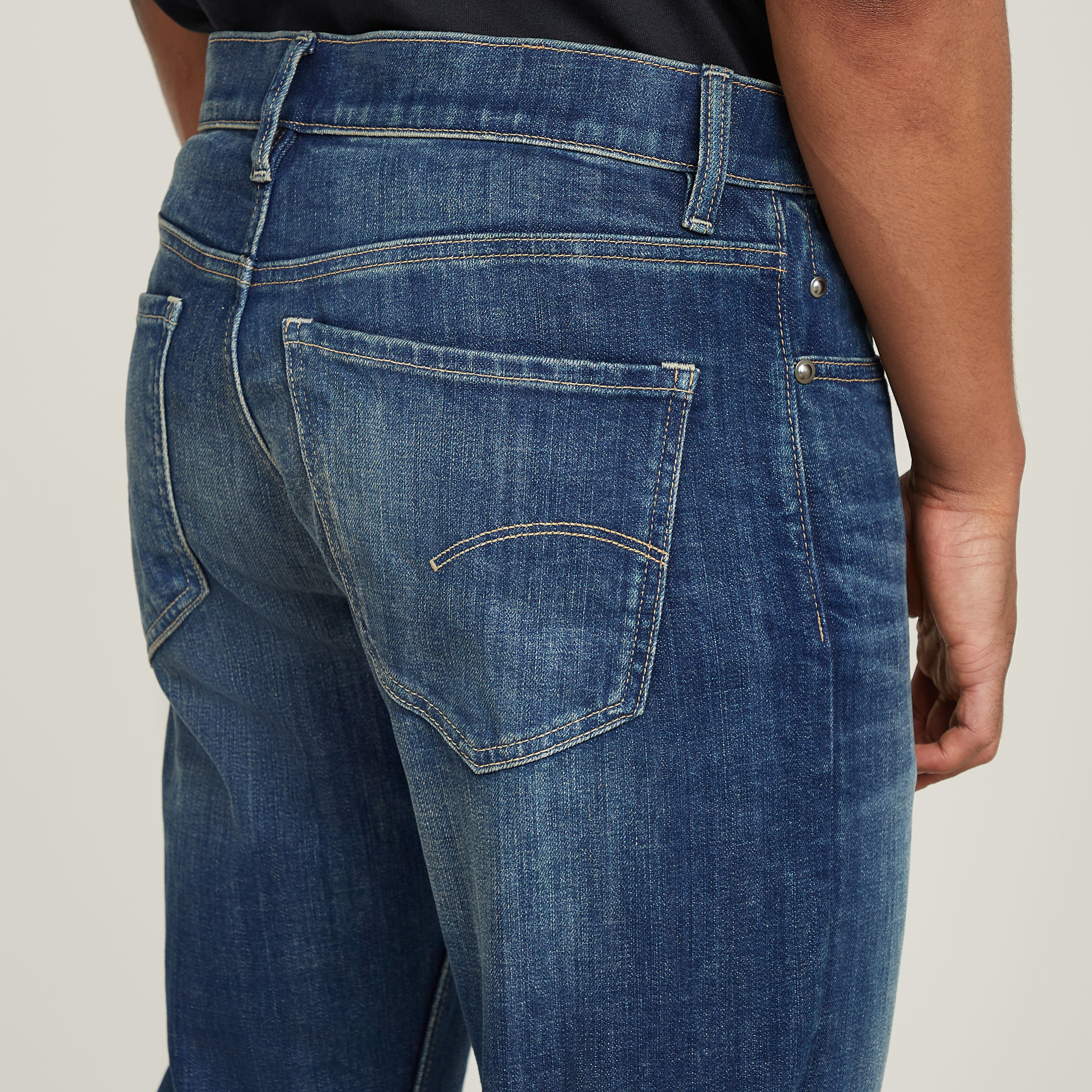 G-Star RAW Mosa Straight Jeans Donkerblauw Heren