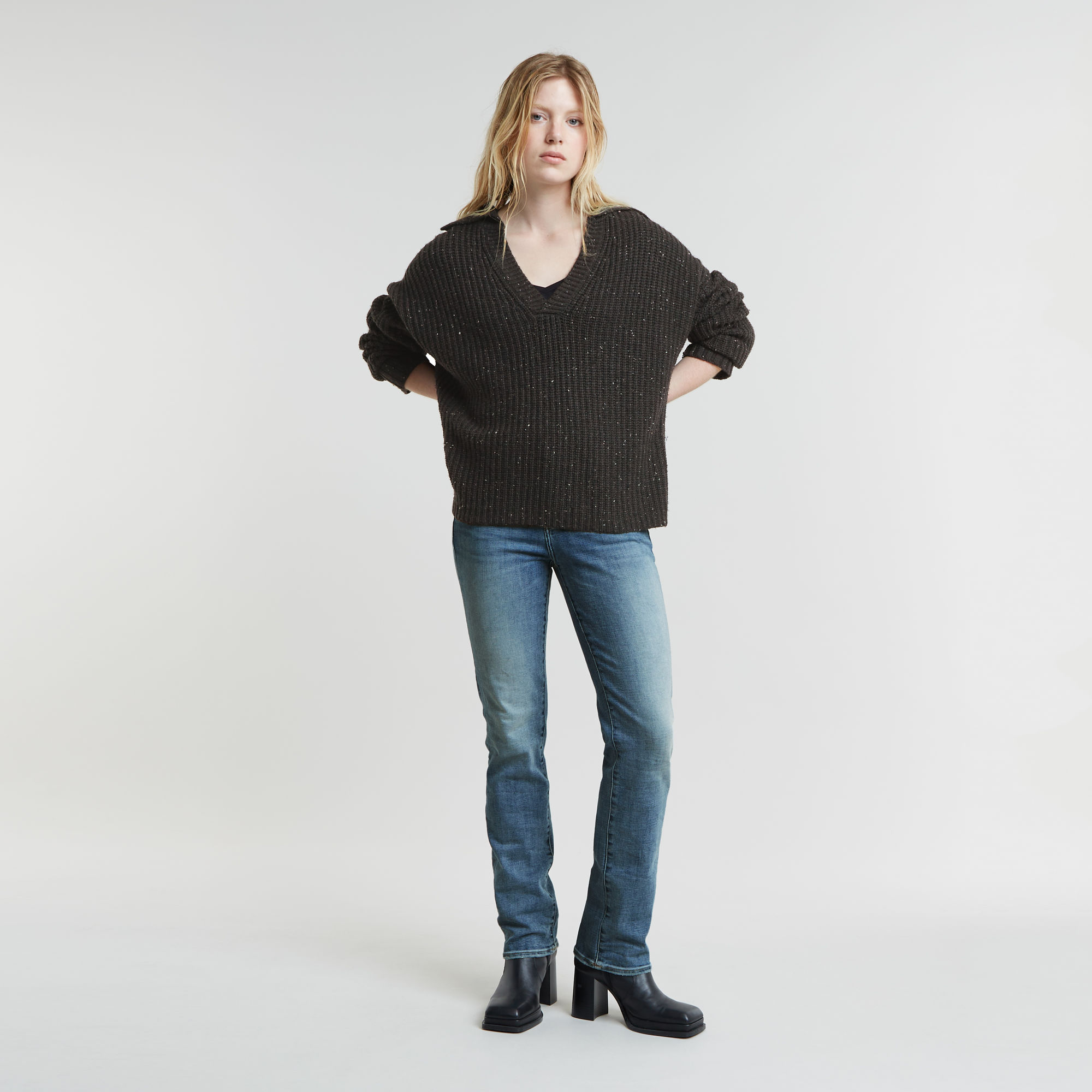 G-Star RAW Loose Polo Heavy Knitted Meerkleurig Dames