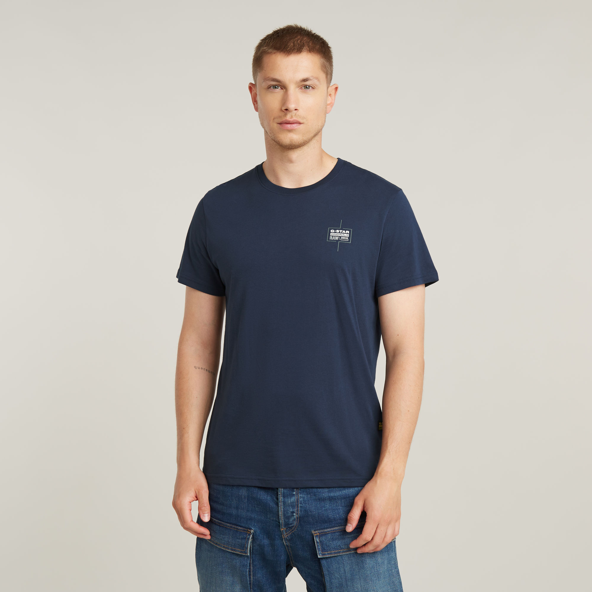 

Chest Logo Regular T-Shirt - Dark blue - Men