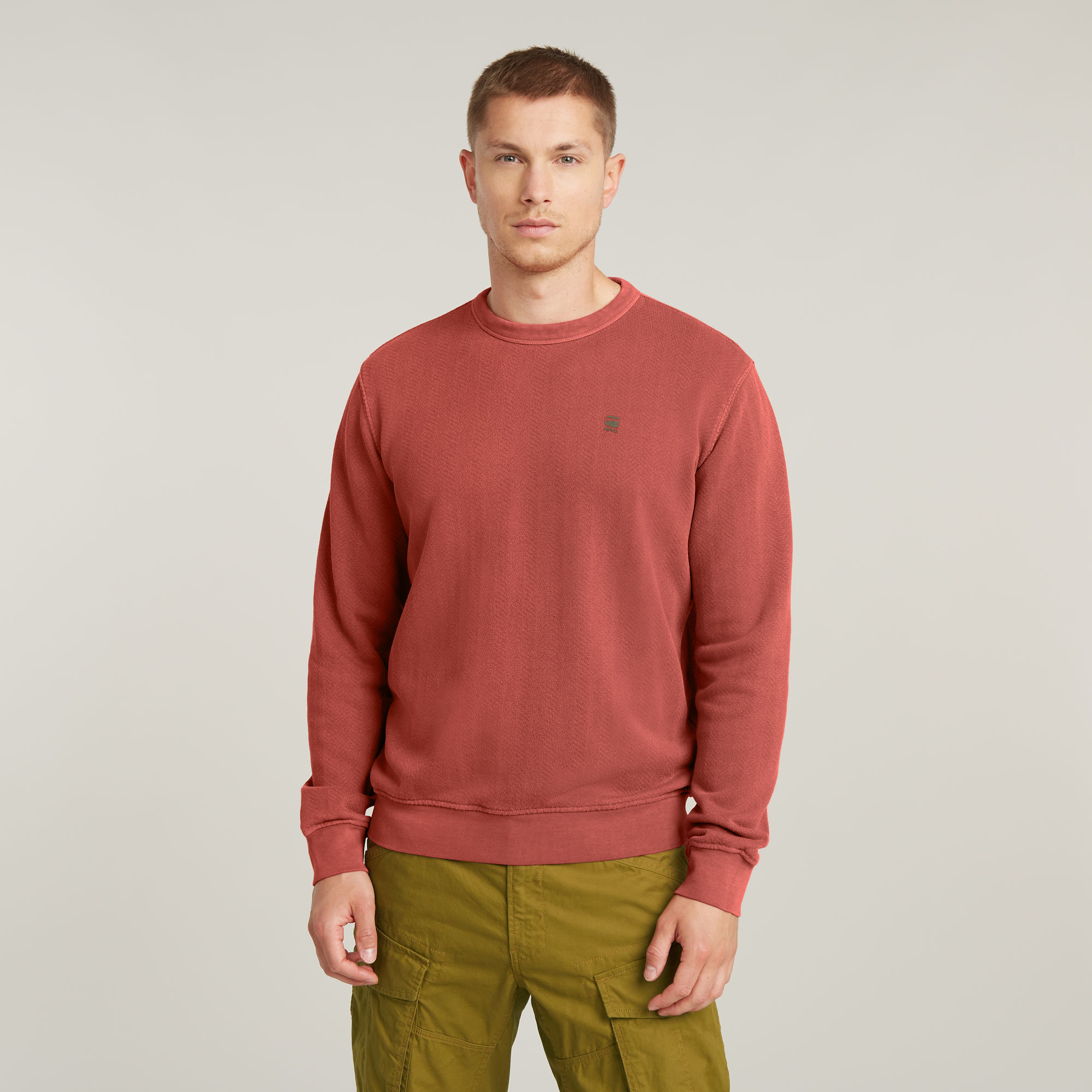 Overdyed Sweatshirt - Rot - Herren