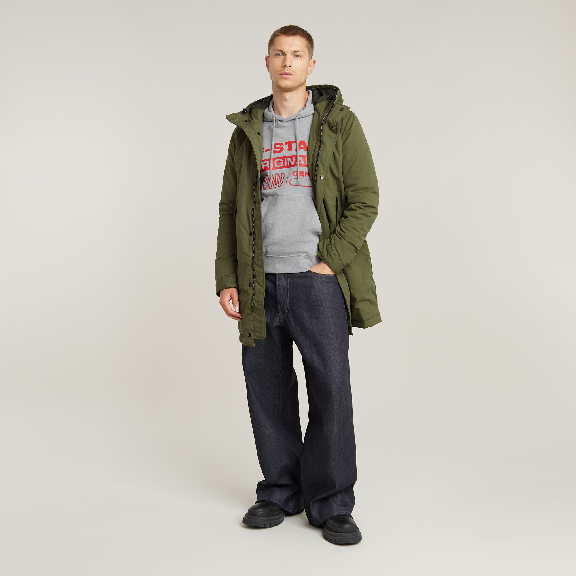 G-Star RAW Long Pocket Loose Jeans Donkerblauw Heren