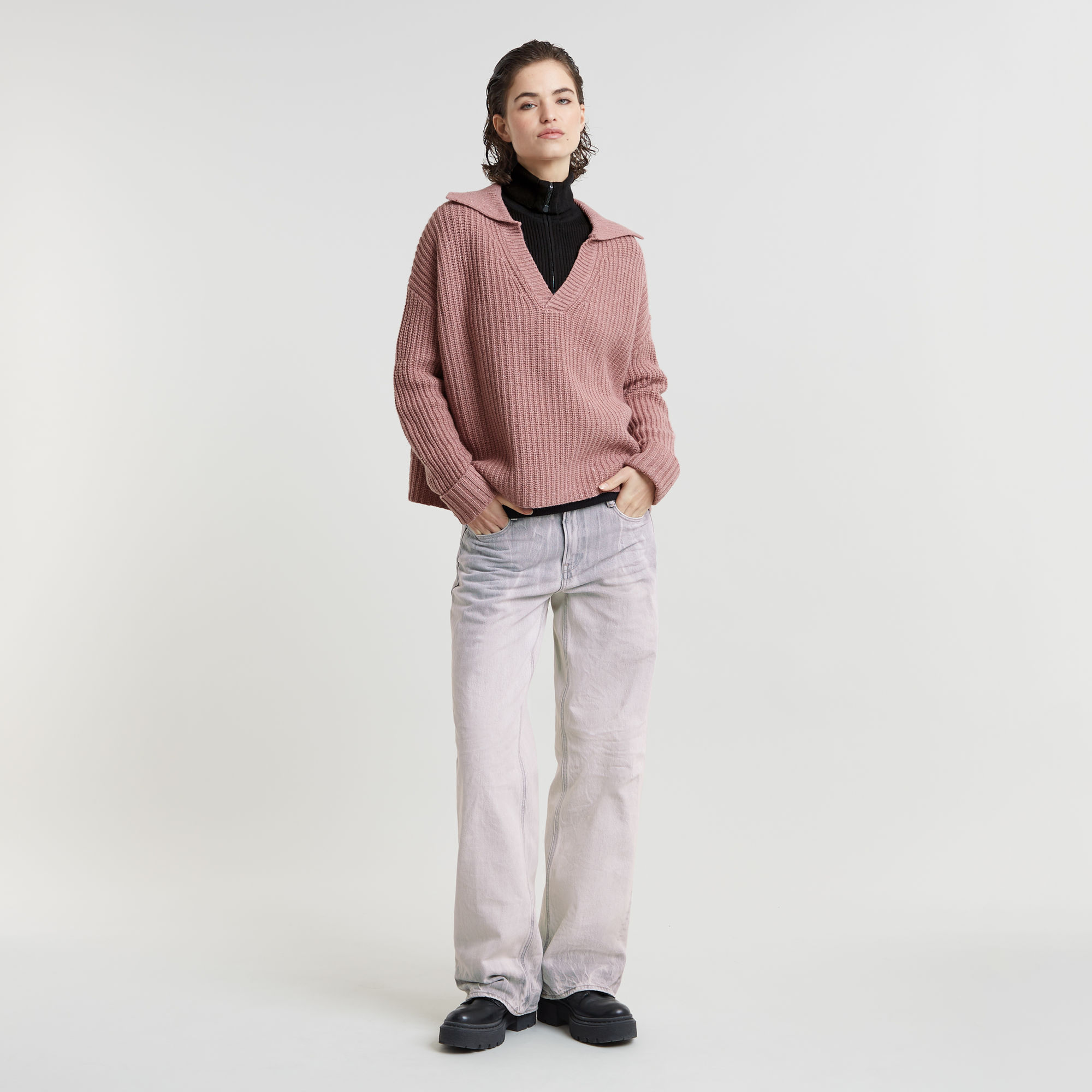 G-Star RAW Loose Polo Heavy Knitted Meerkleurig Dames