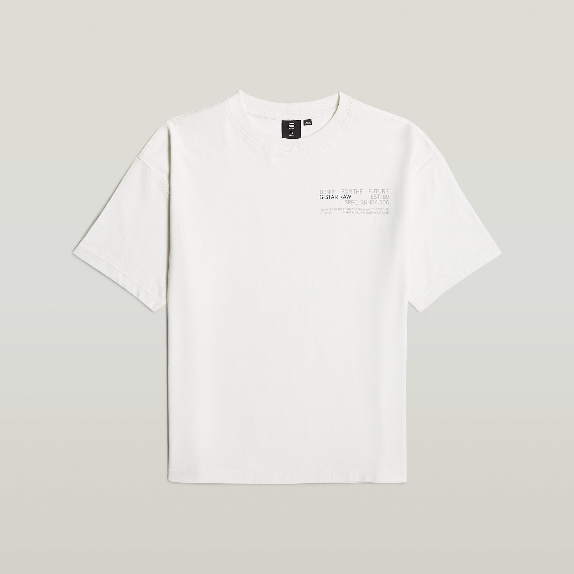 G-Star RAW Jongens T-Shirt Boxy Wit jongens
