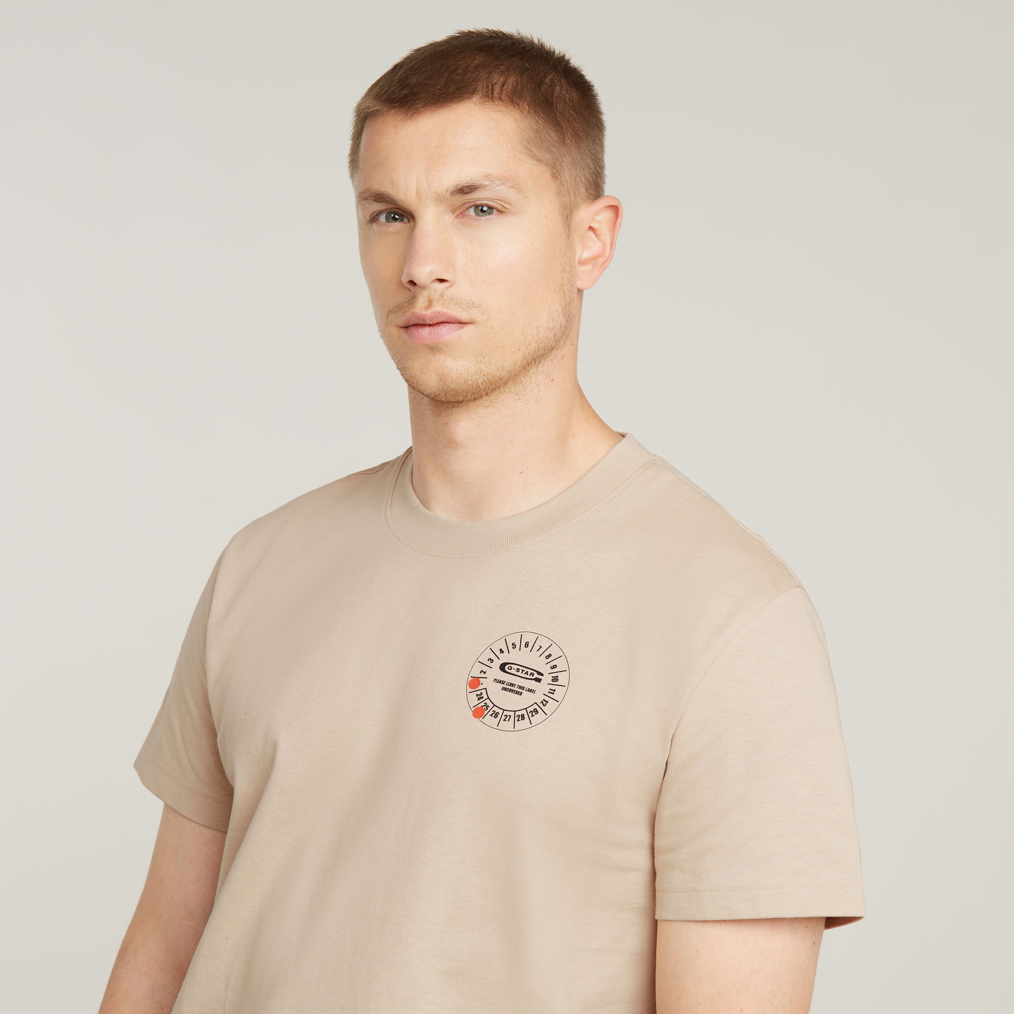 G-Star RAW Gauge T-Shirt Beige Heren