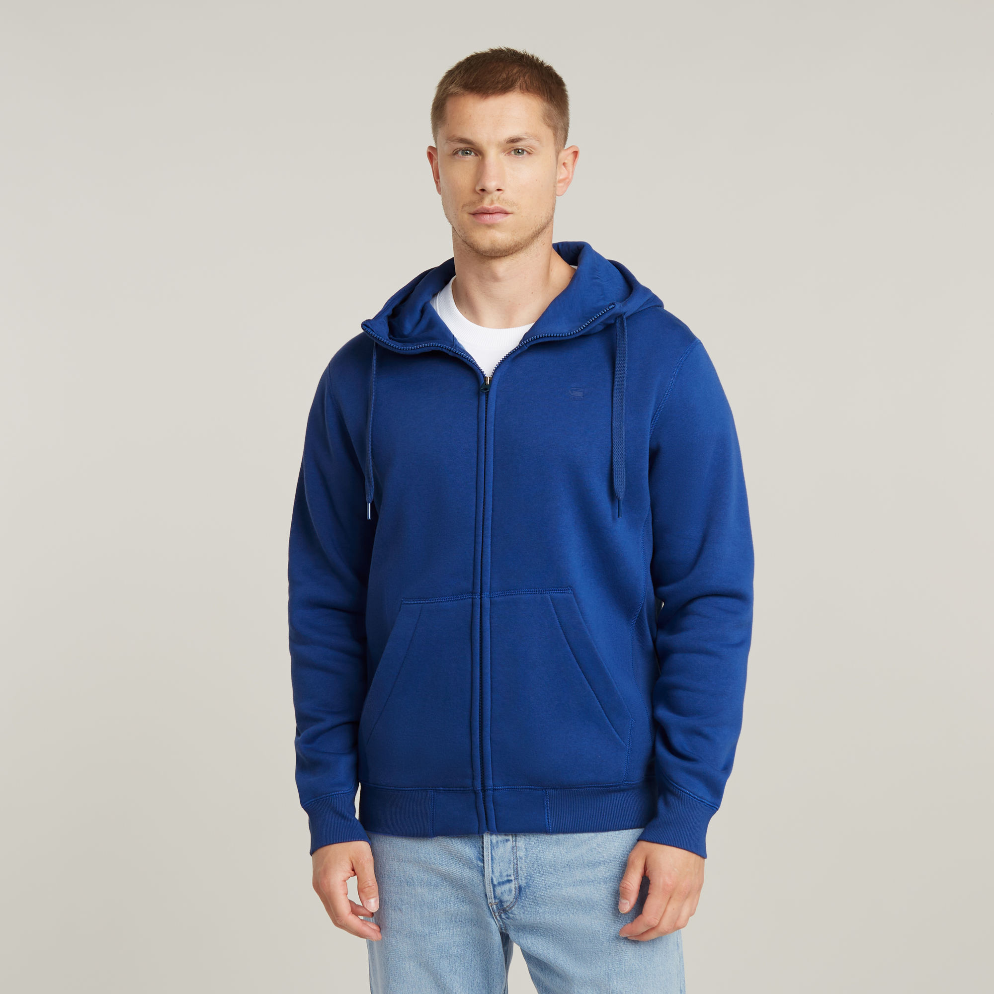 

Premium Core Hoodie Met Rits - Midden blauw - Heren