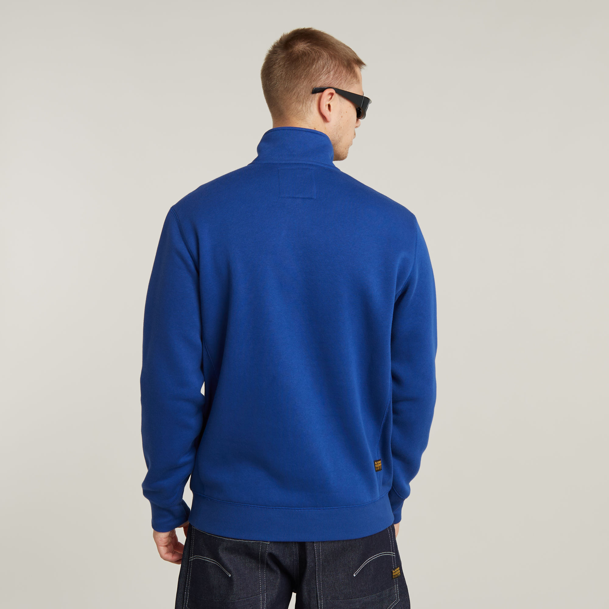 G-Star RAW Premium Core Half Zip Sweater Midden blauw Heren