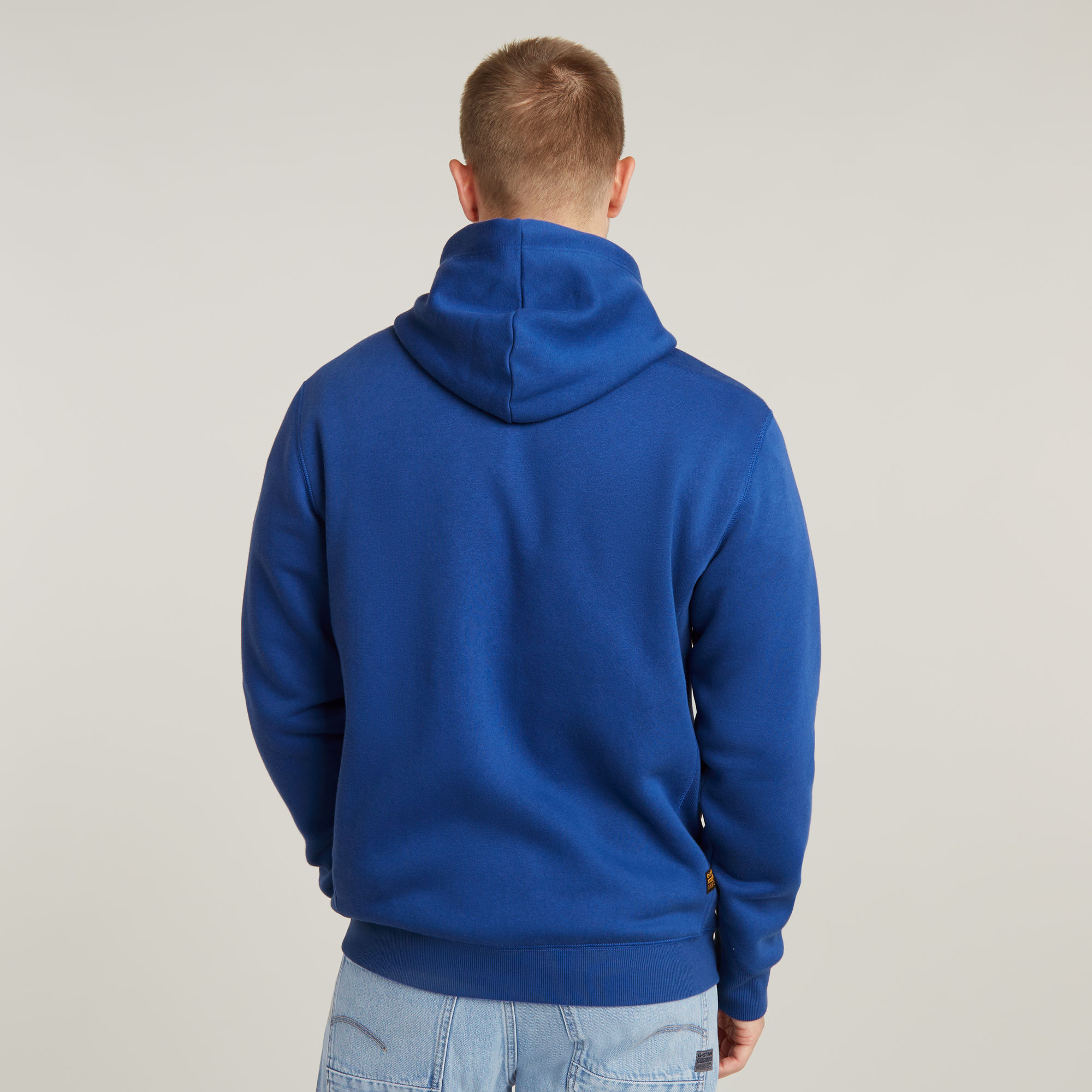 G-Star RAW Premium Core Hoodie Met Rits Midden blauw Heren
