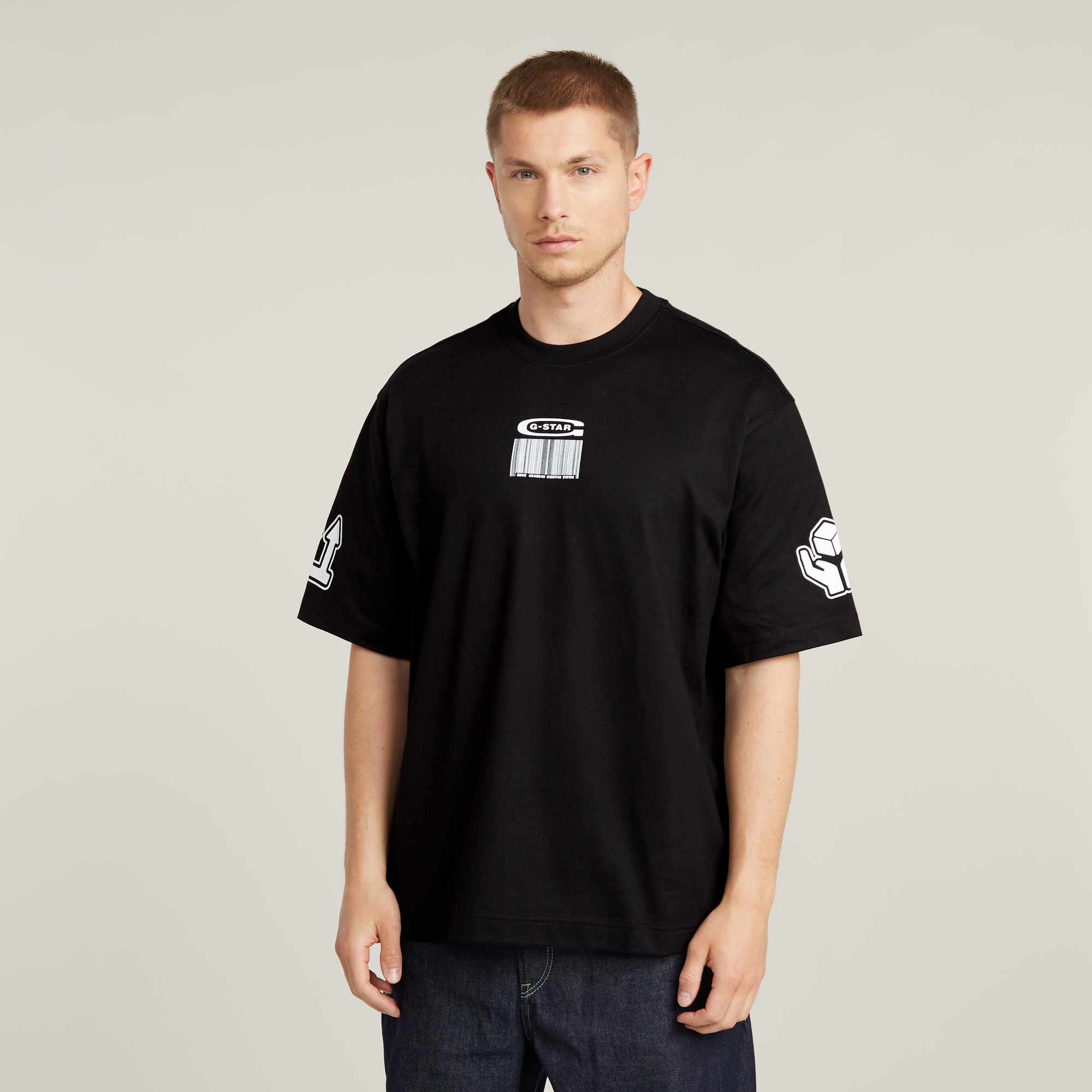 

Barcode Boxy T-Shirt - Black - Men