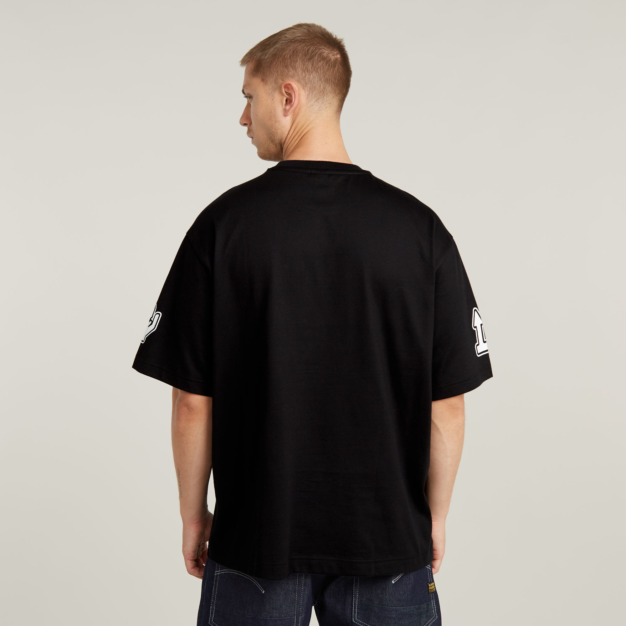G-Star RAW Barcode Boxy T-Shirt Zwart Heren