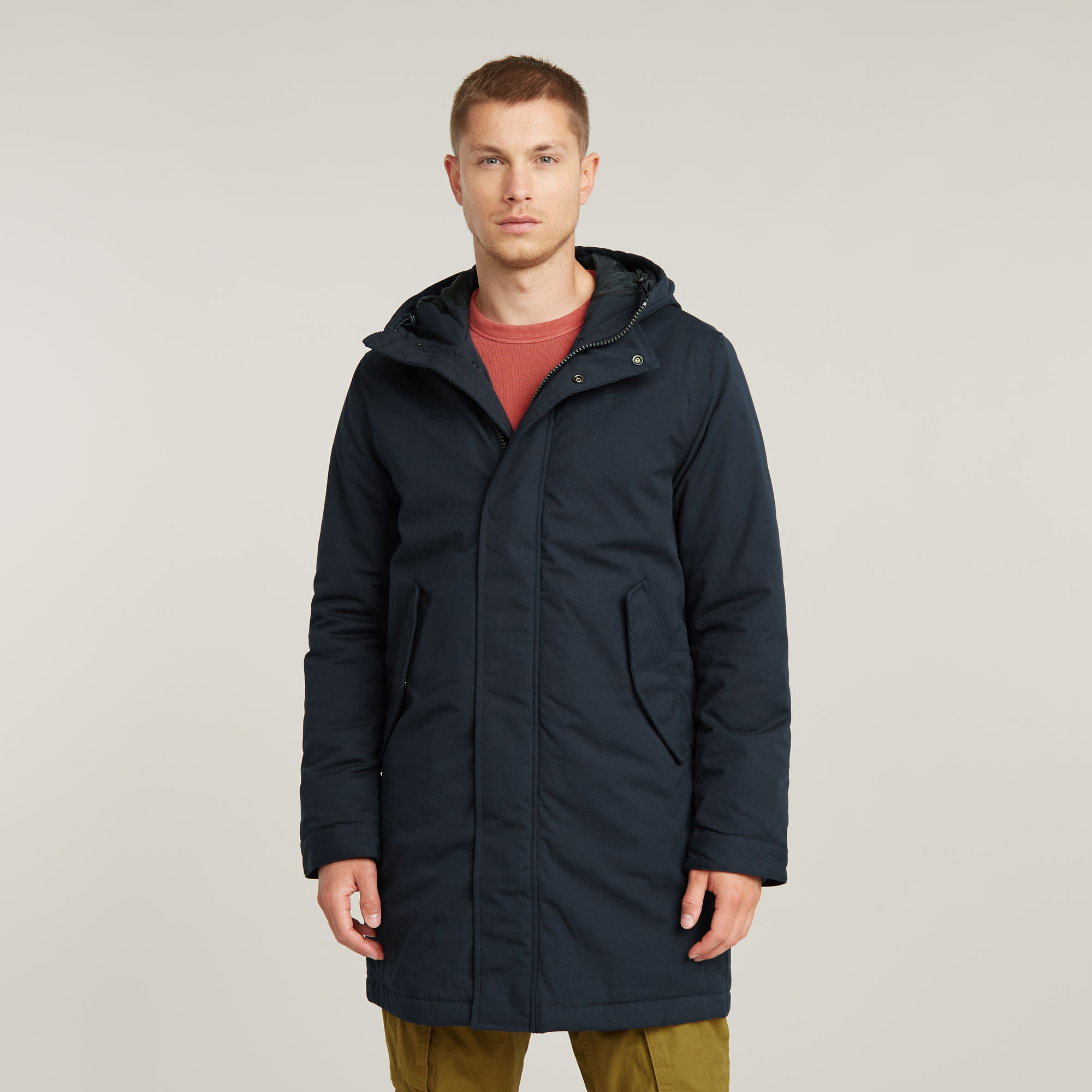 Everyday Hooded Parka - Dunkelblau - Herren