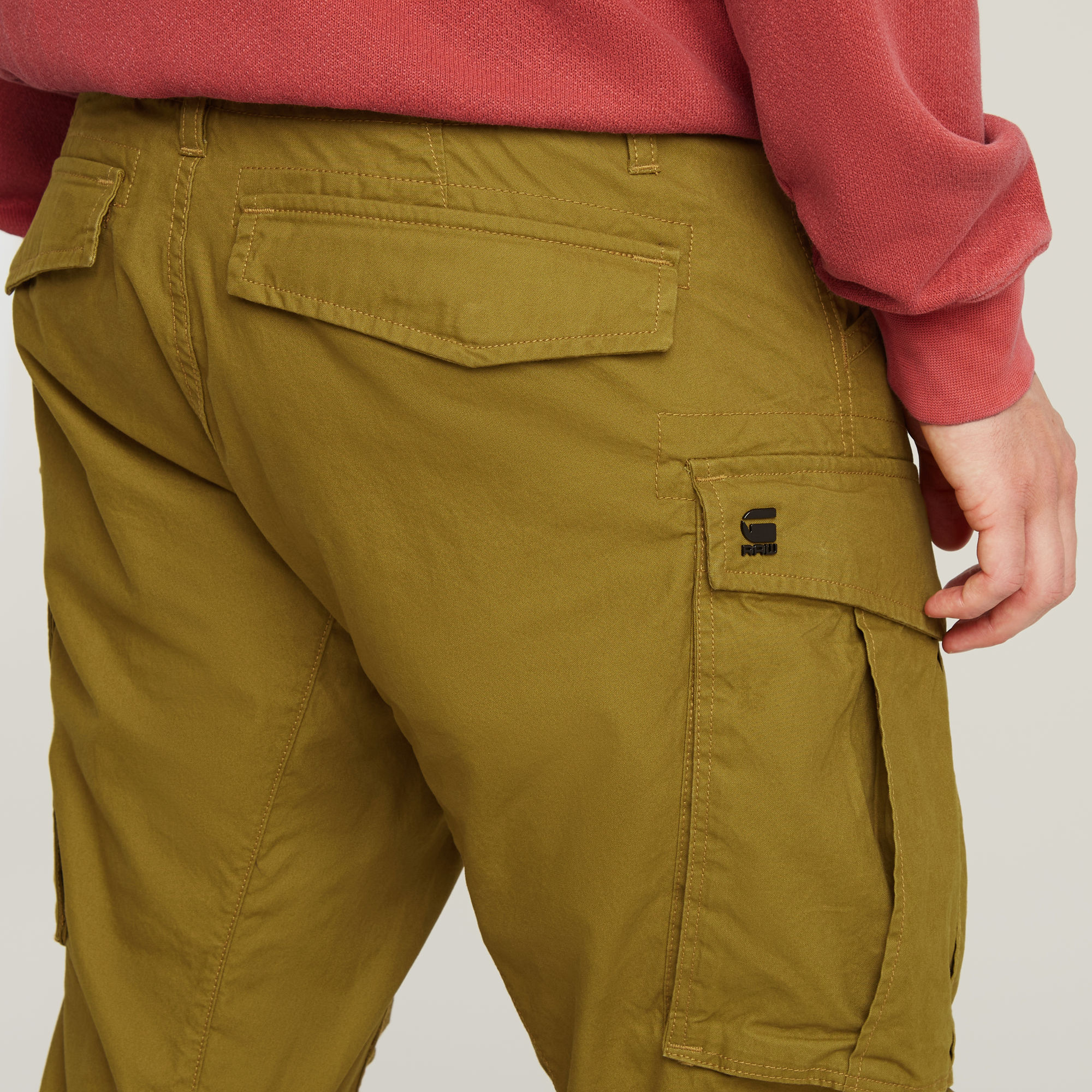 G-Star RAW Cargo Broek 3D Regular Tapered Cuffed Groen Heren