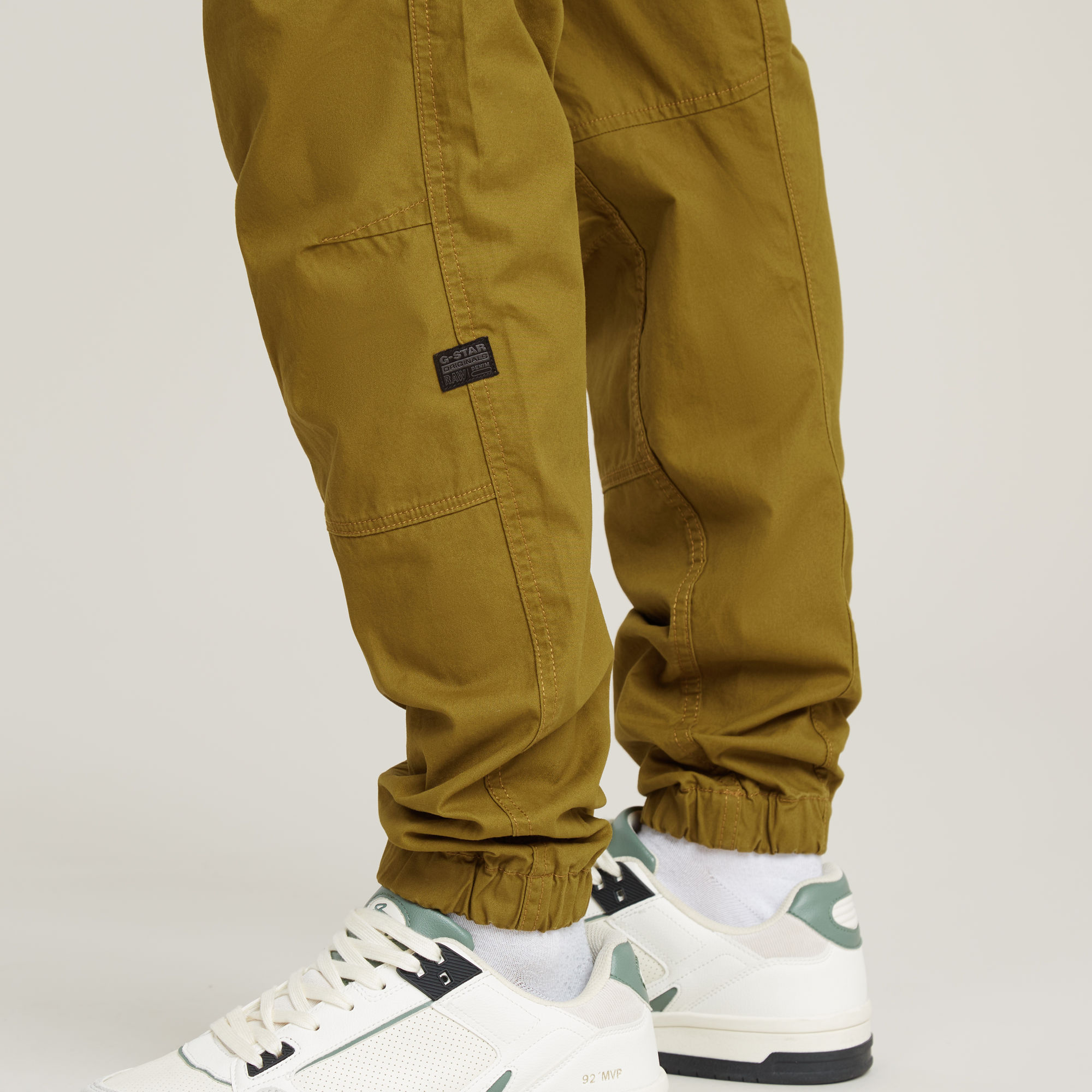 G-Star RAW Cargo Broek 3D Regular Tapered Cuffed Groen Heren
