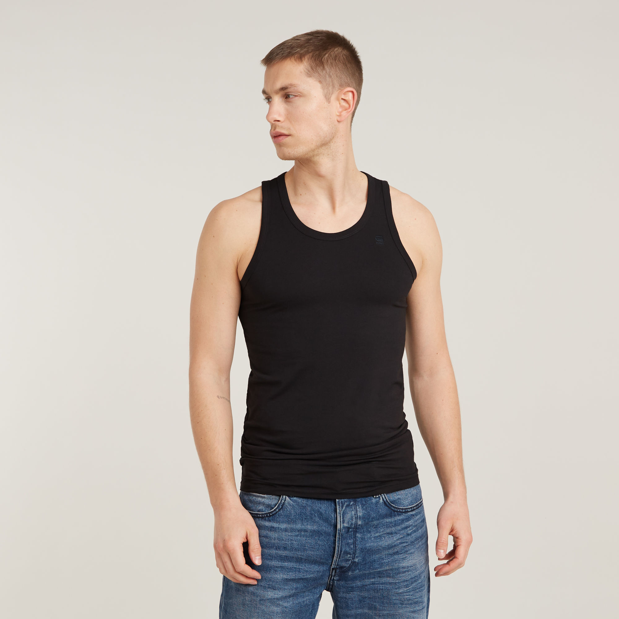 Base Tanktop 2-Pack - Schwarz - Herren