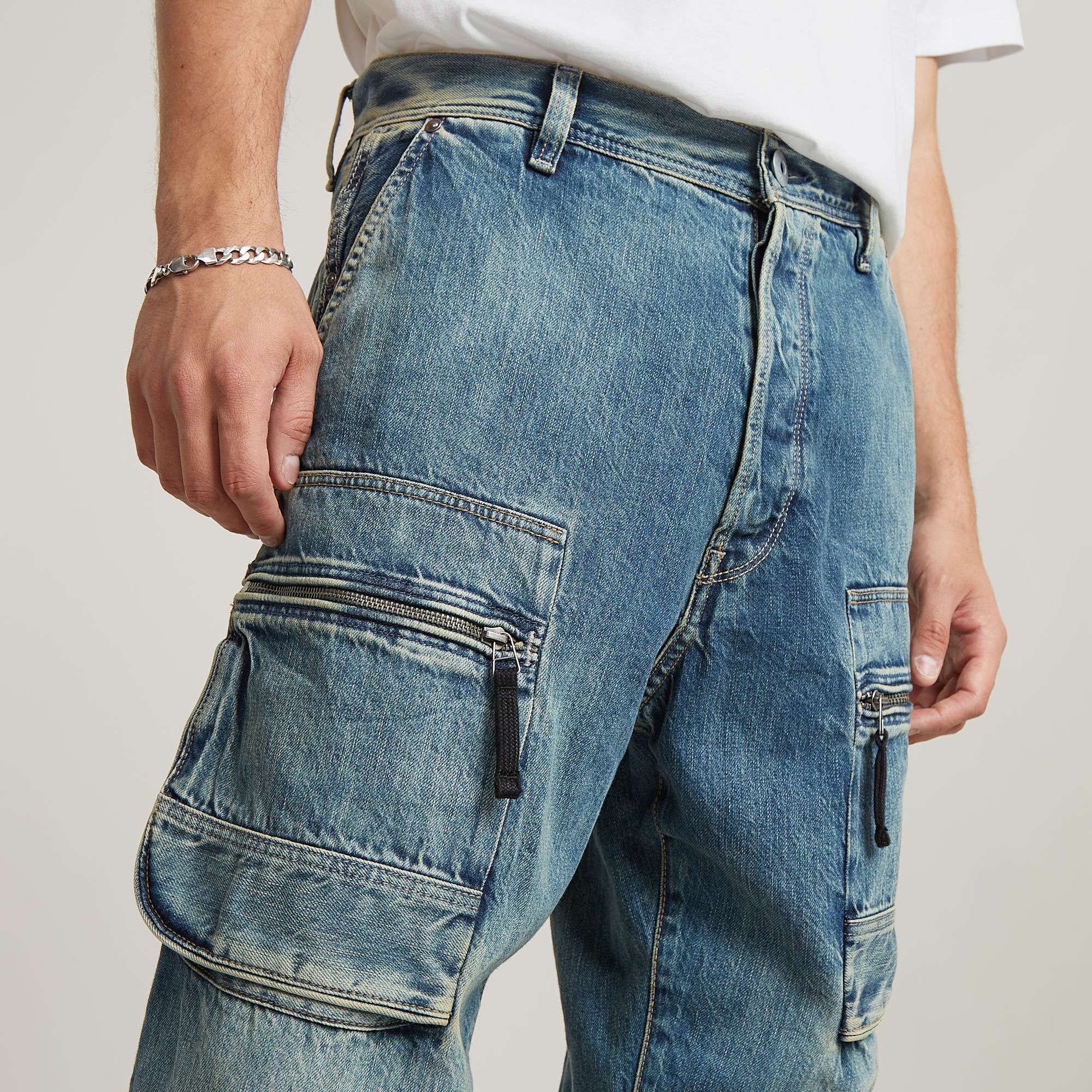 G-Star RAW Multi Pocket Cargo Pants Relaxed Midden blauw Heren