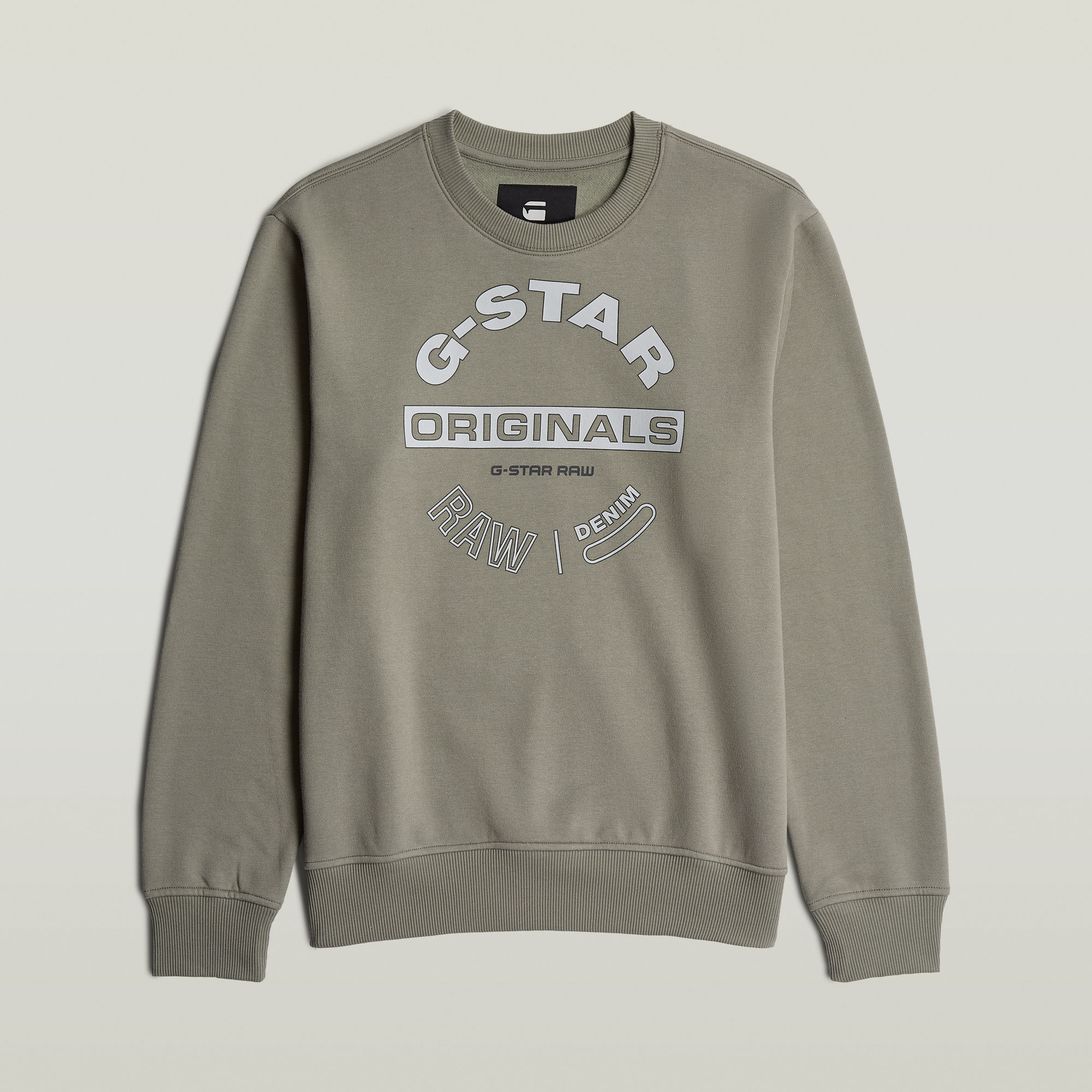 G-Star RAW Originals Logo Sweater Groen Heren