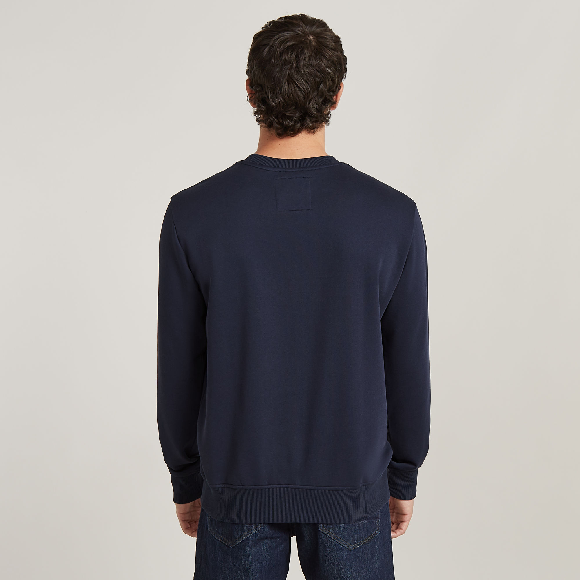G-Star RAW Originals Logo Sweater Donkerblauw Heren