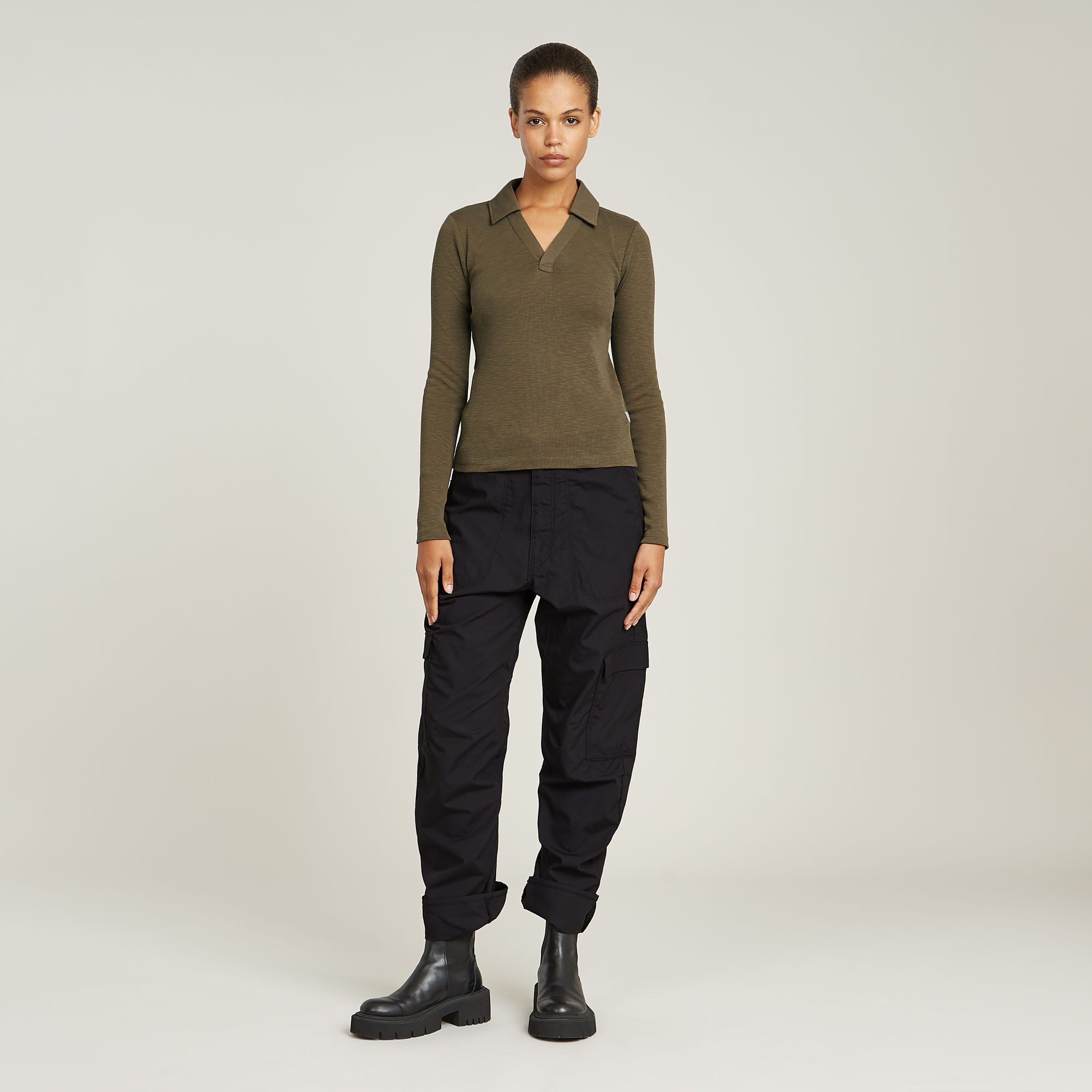 G-Star RAW Polo Top Slim Groen Dames