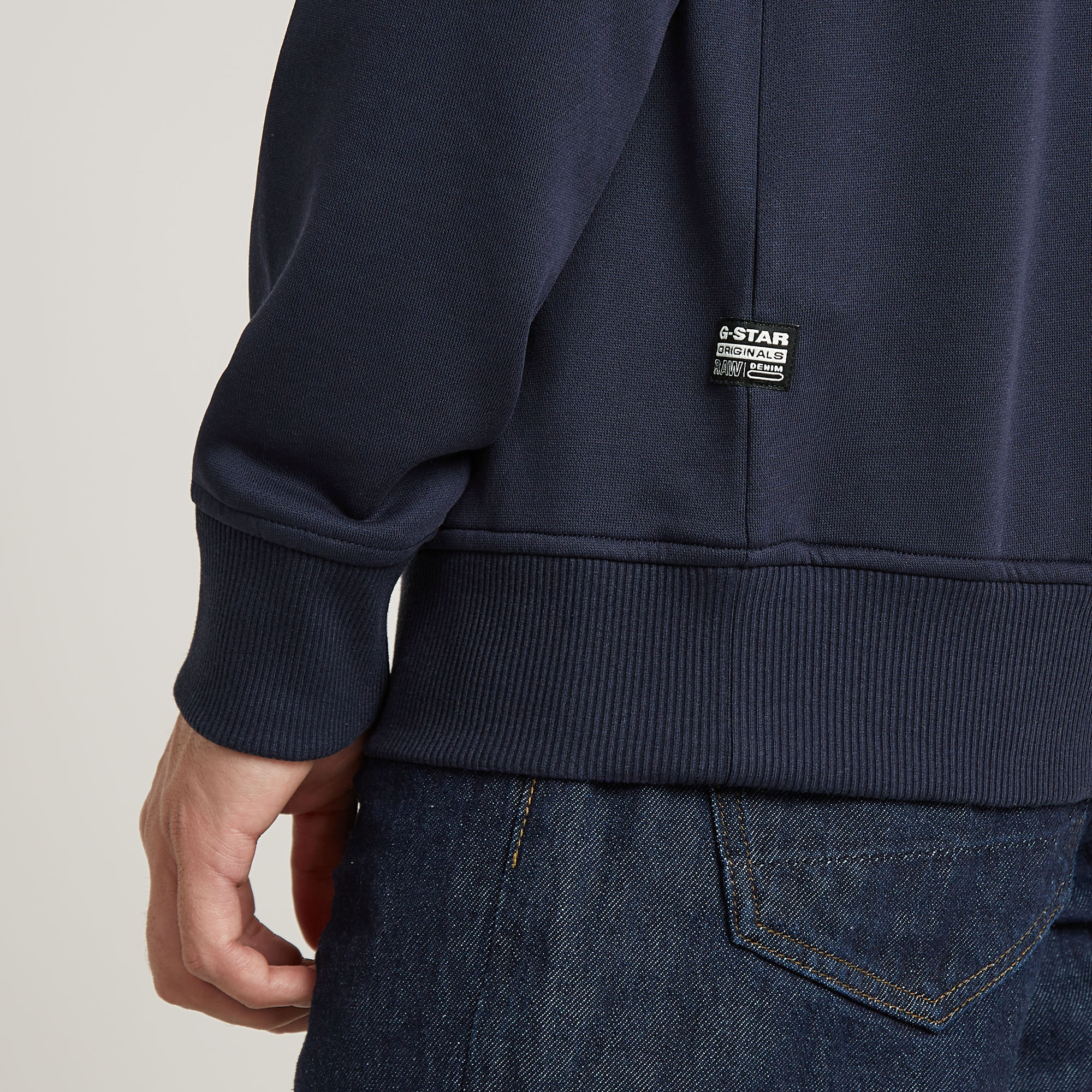 G-Star RAW Originals Logo Sweater Donkerblauw Heren