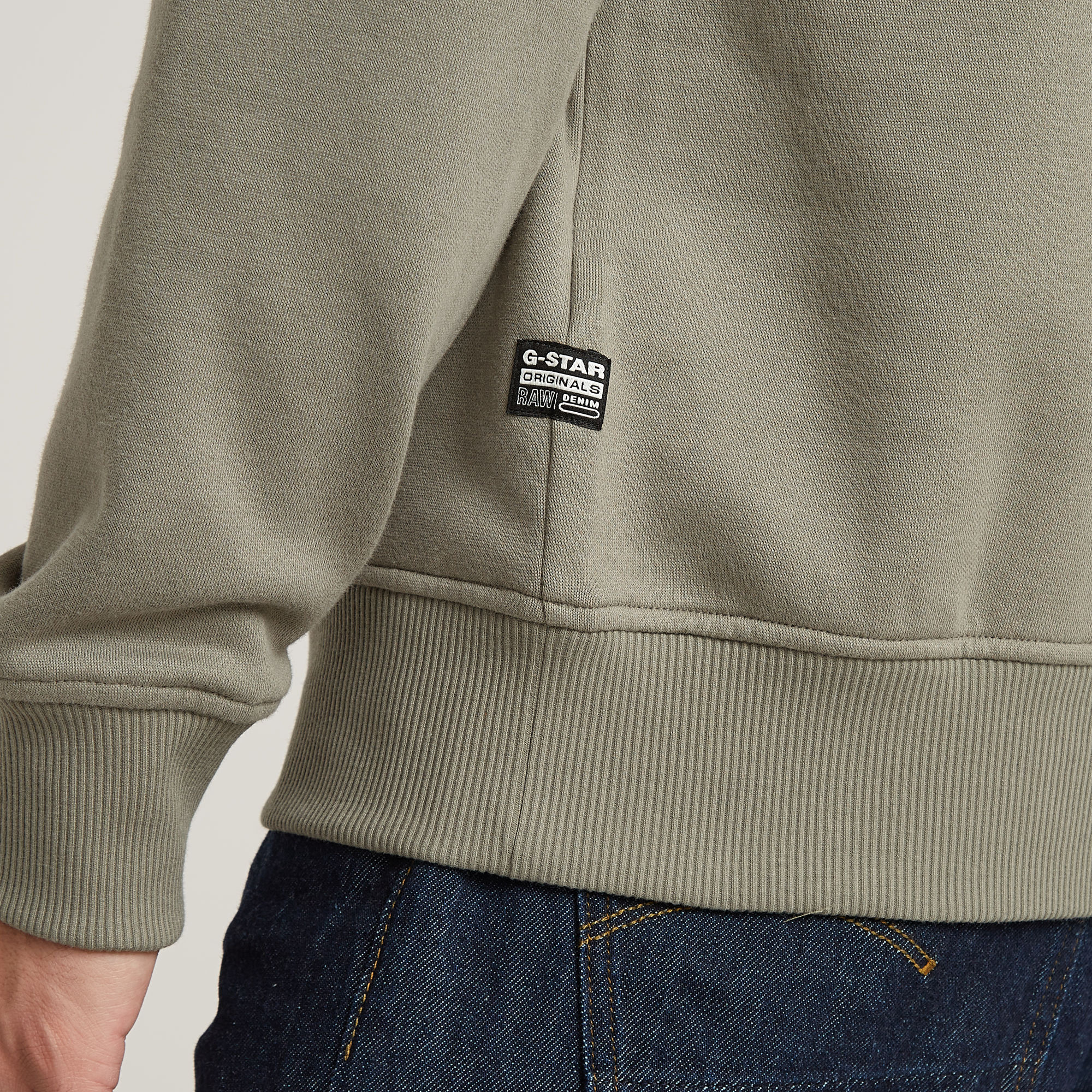 G-Star RAW Originals Logo Sweater Groen Heren