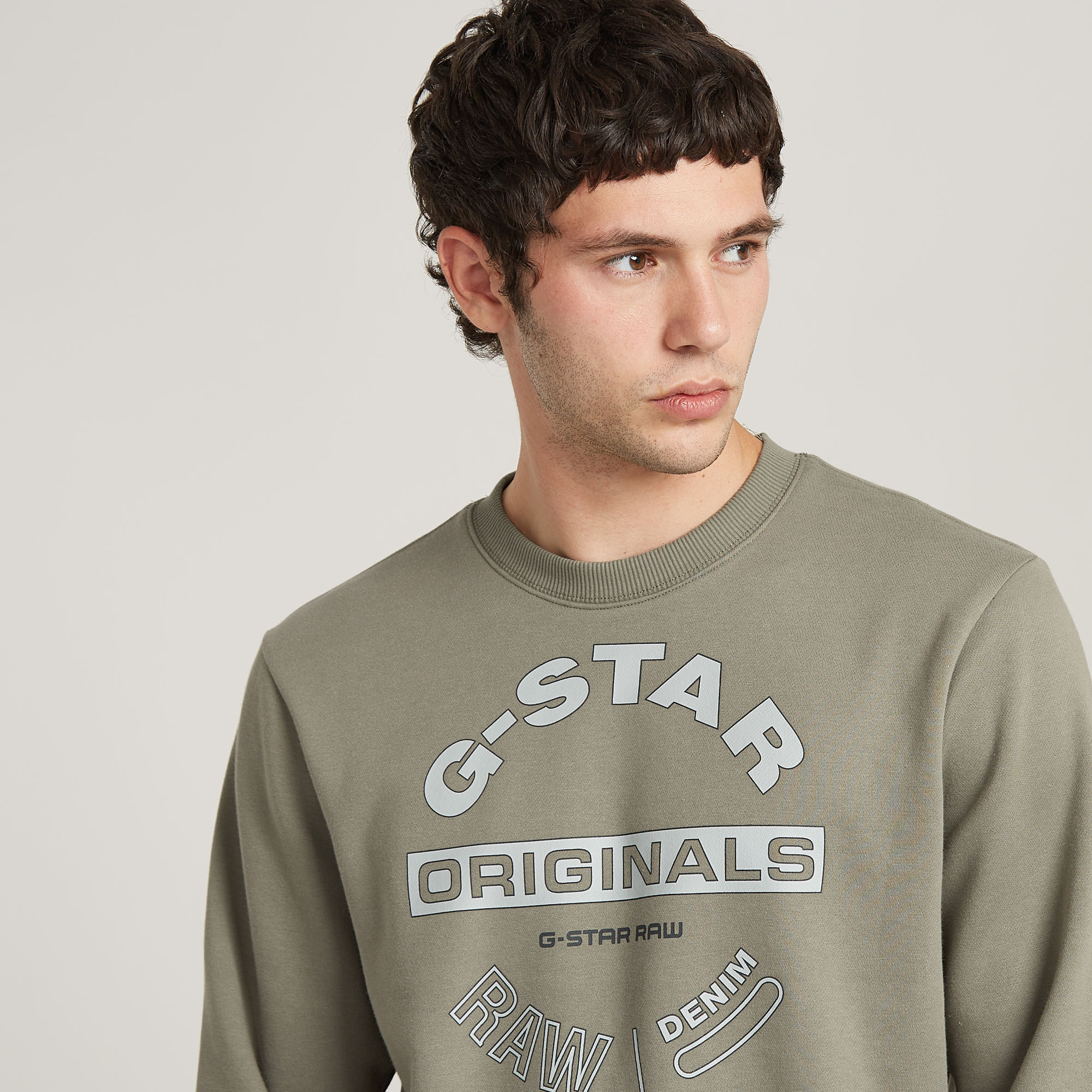 G-Star RAW Originals Logo Sweater Groen Heren