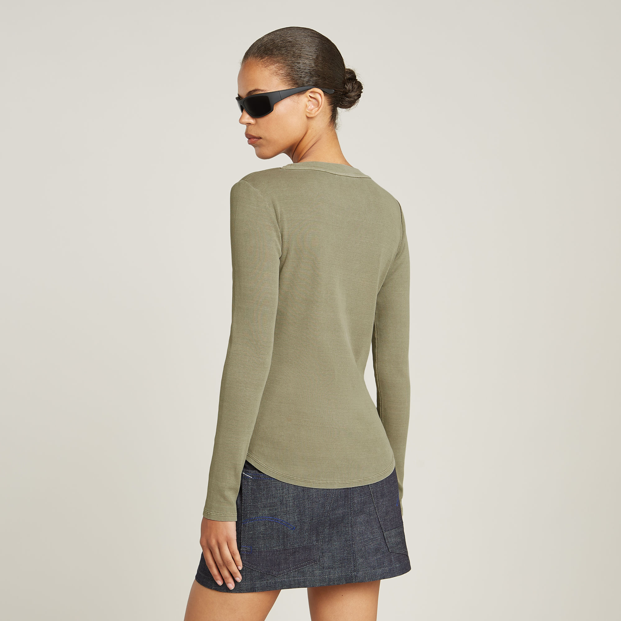 G-Star RAW Overdyed Slim Top Groen Dames