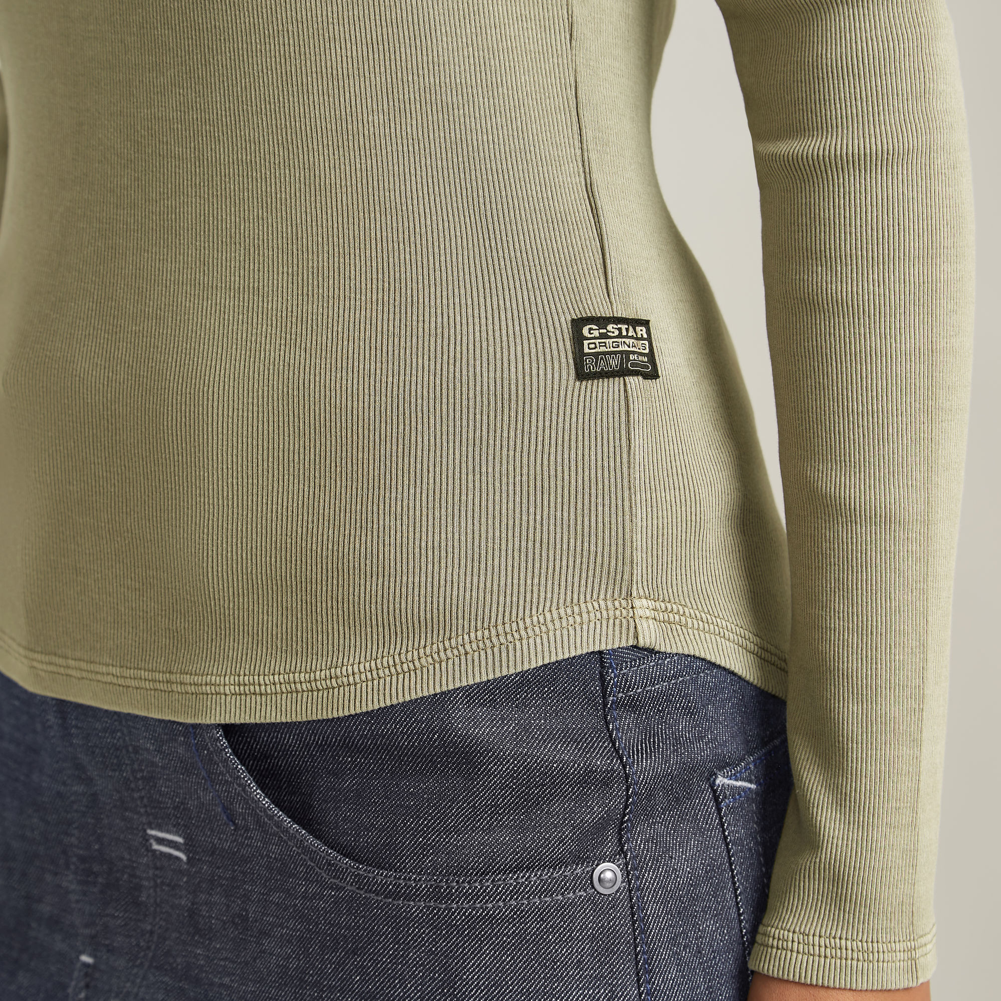 G-Star RAW Overdyed Slim Top Groen Dames