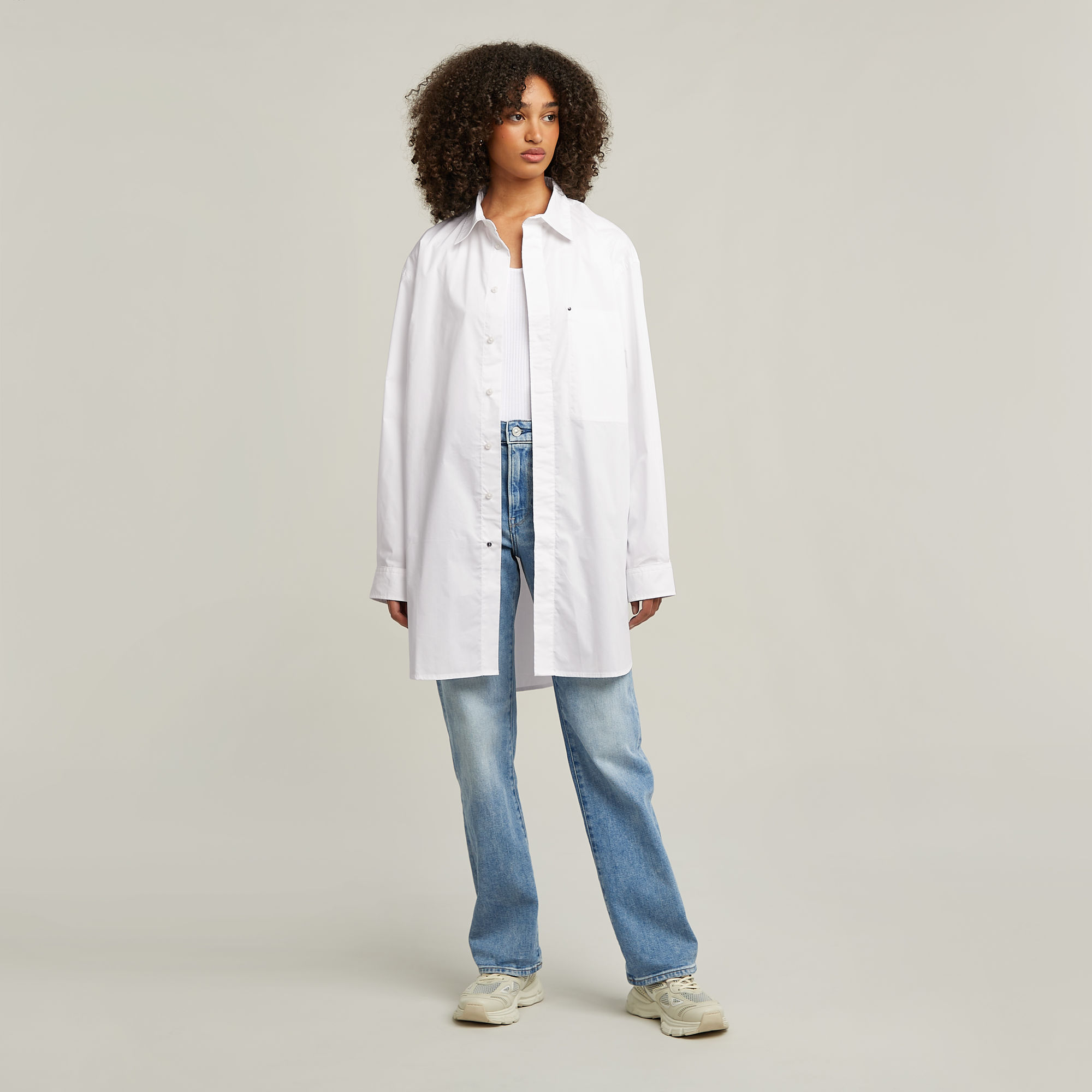 G-Star RAW Oversized Boyfriend Shirt Wit Dames