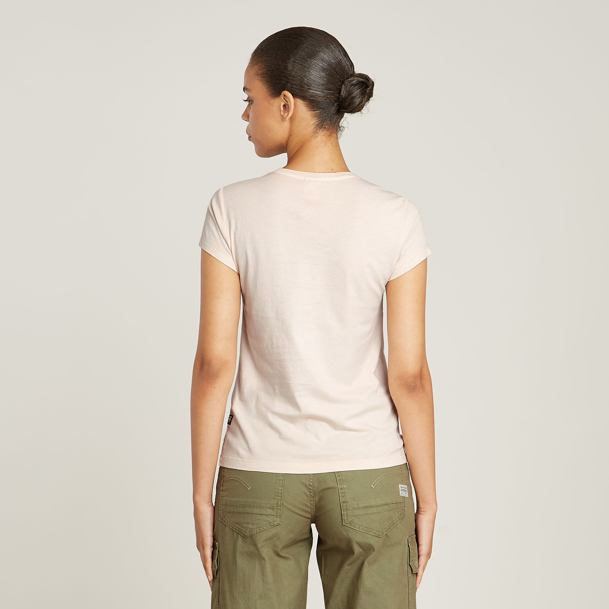 G-Star RAW Overdyed Eyben Slim V-Hals Top 2.0 Roze Dames