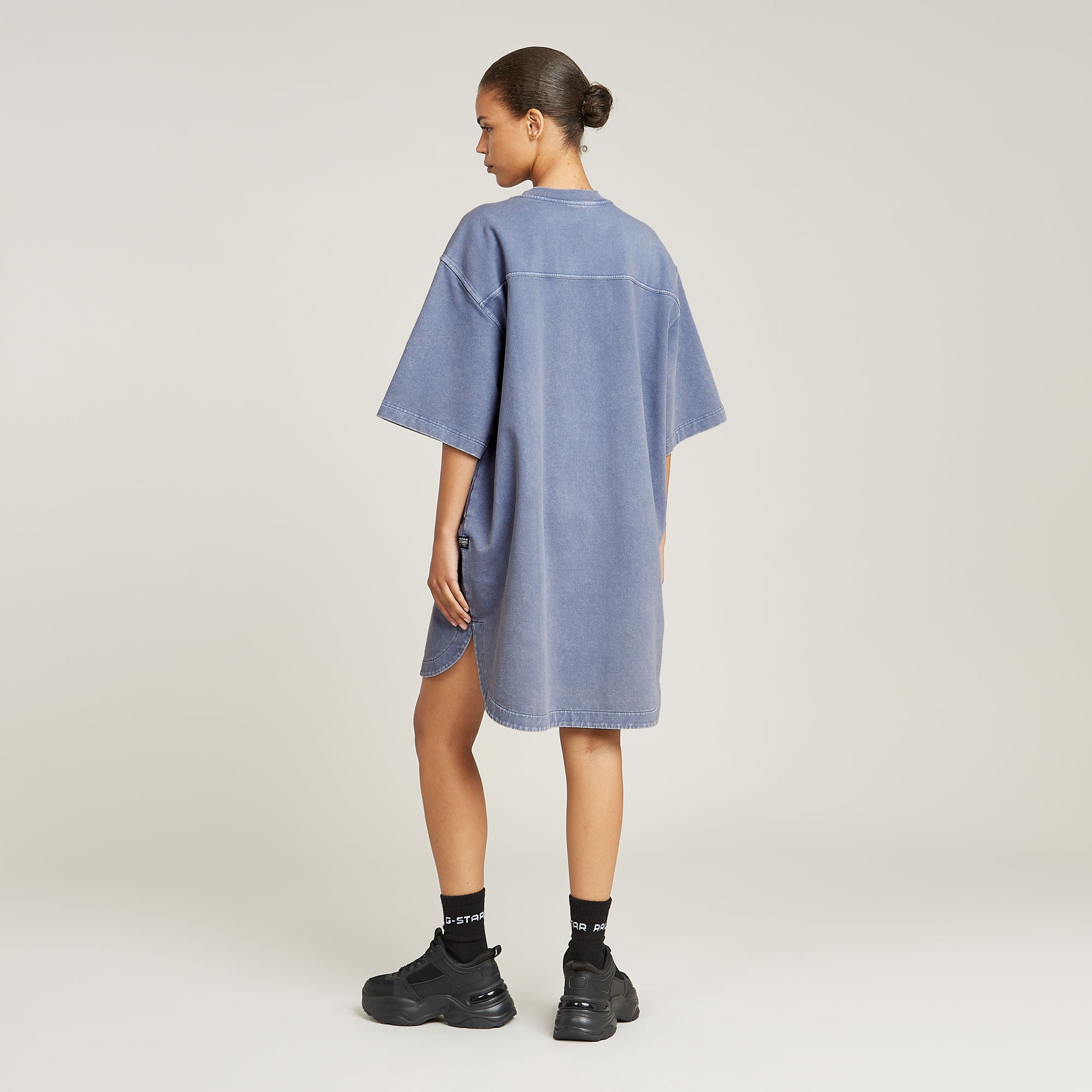 G-Star RAW Balloon Loose Sweater Jurk Lichtblauw Dames