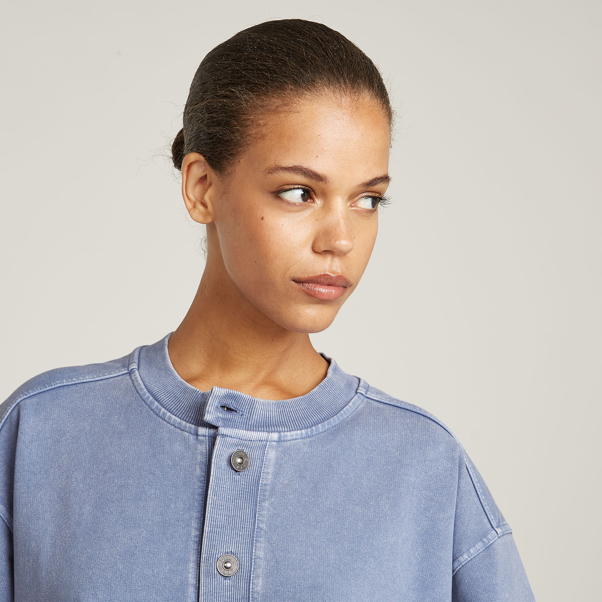 G-Star RAW Balloon Loose Sweater Jurk Lichtblauw Dames