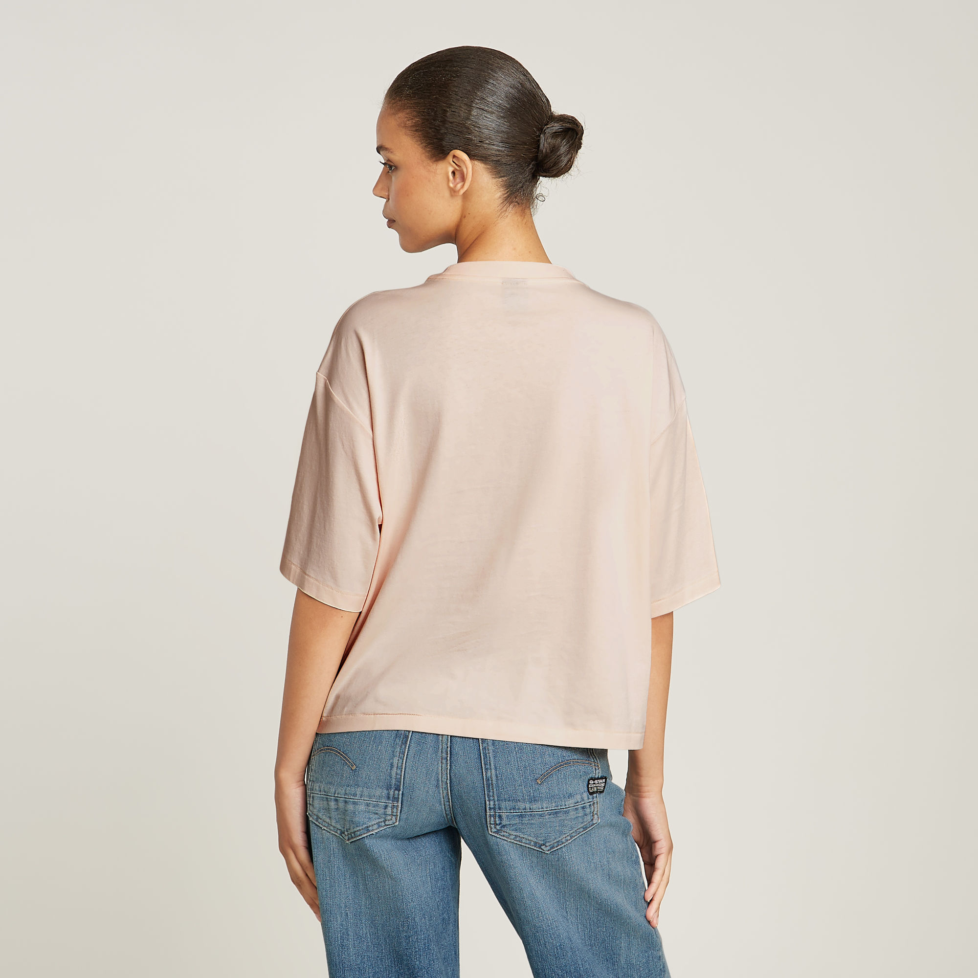 G-Star RAW Horizontal Seam Loose Top Roze Dames