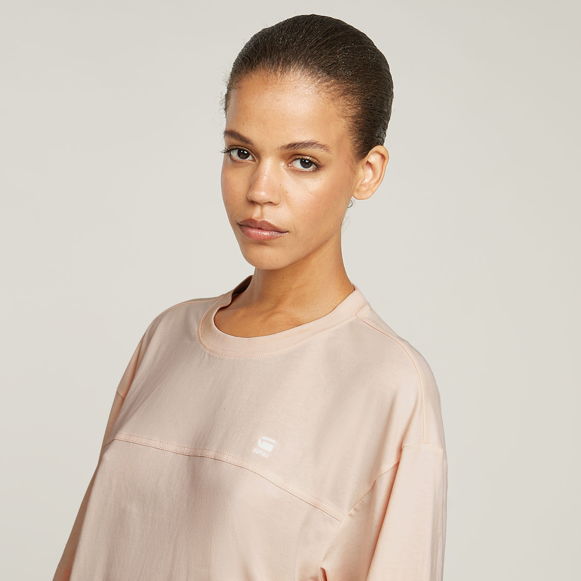 G-Star RAW Horizontal Seam Loose Top Roze Dames