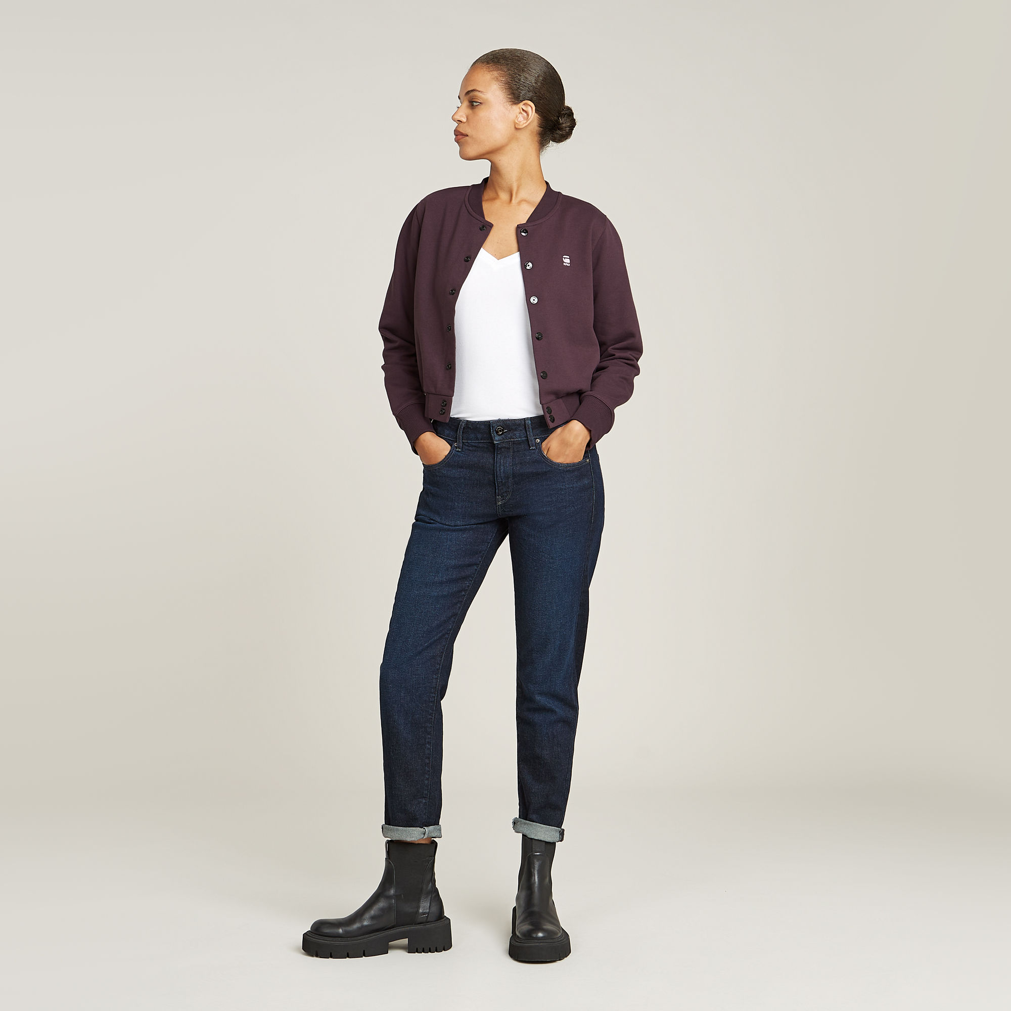 G-Star RAW Bomber Sweater Jack Paars Dames