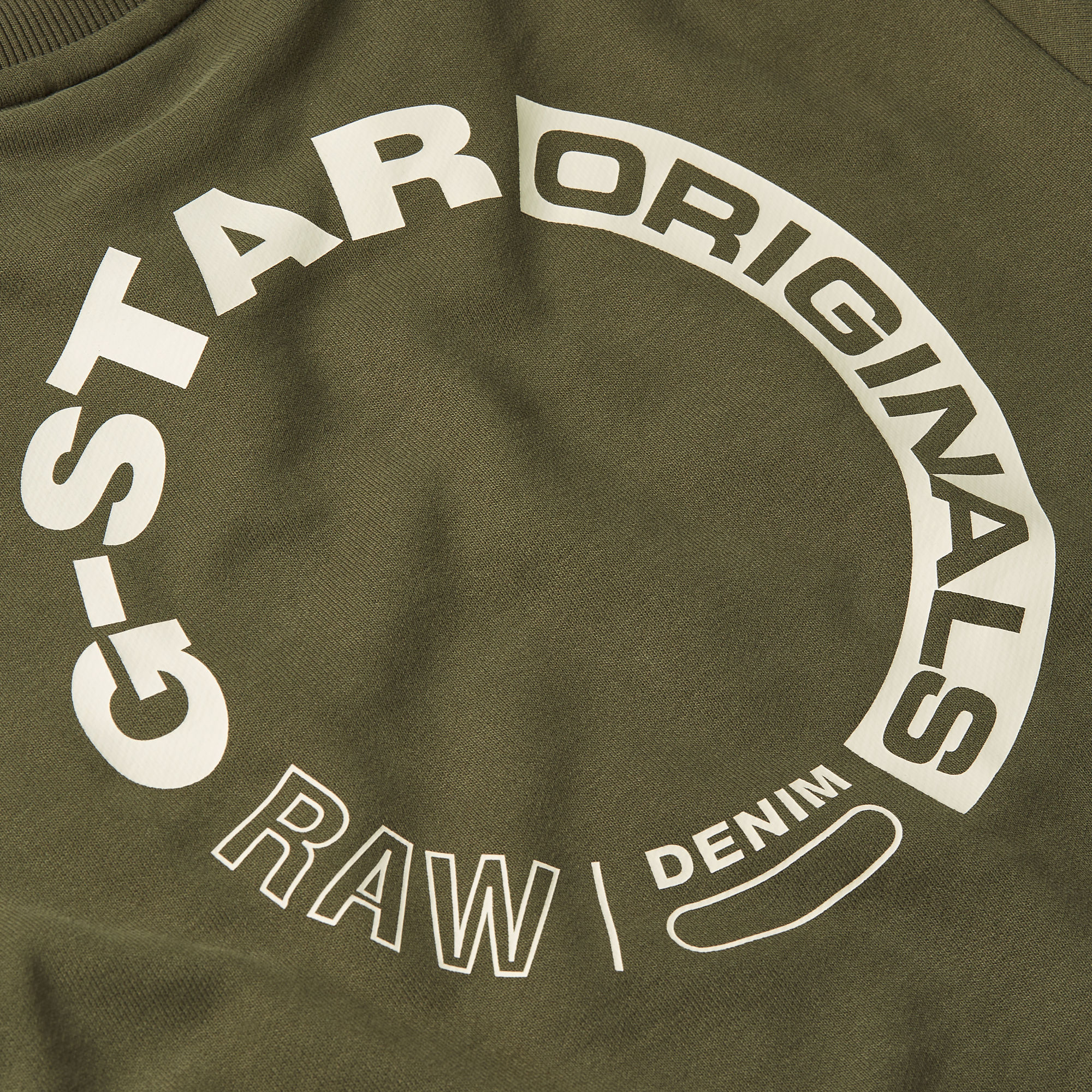 G-Star RAW Jongens Sweater Unbrushed Groen jongens