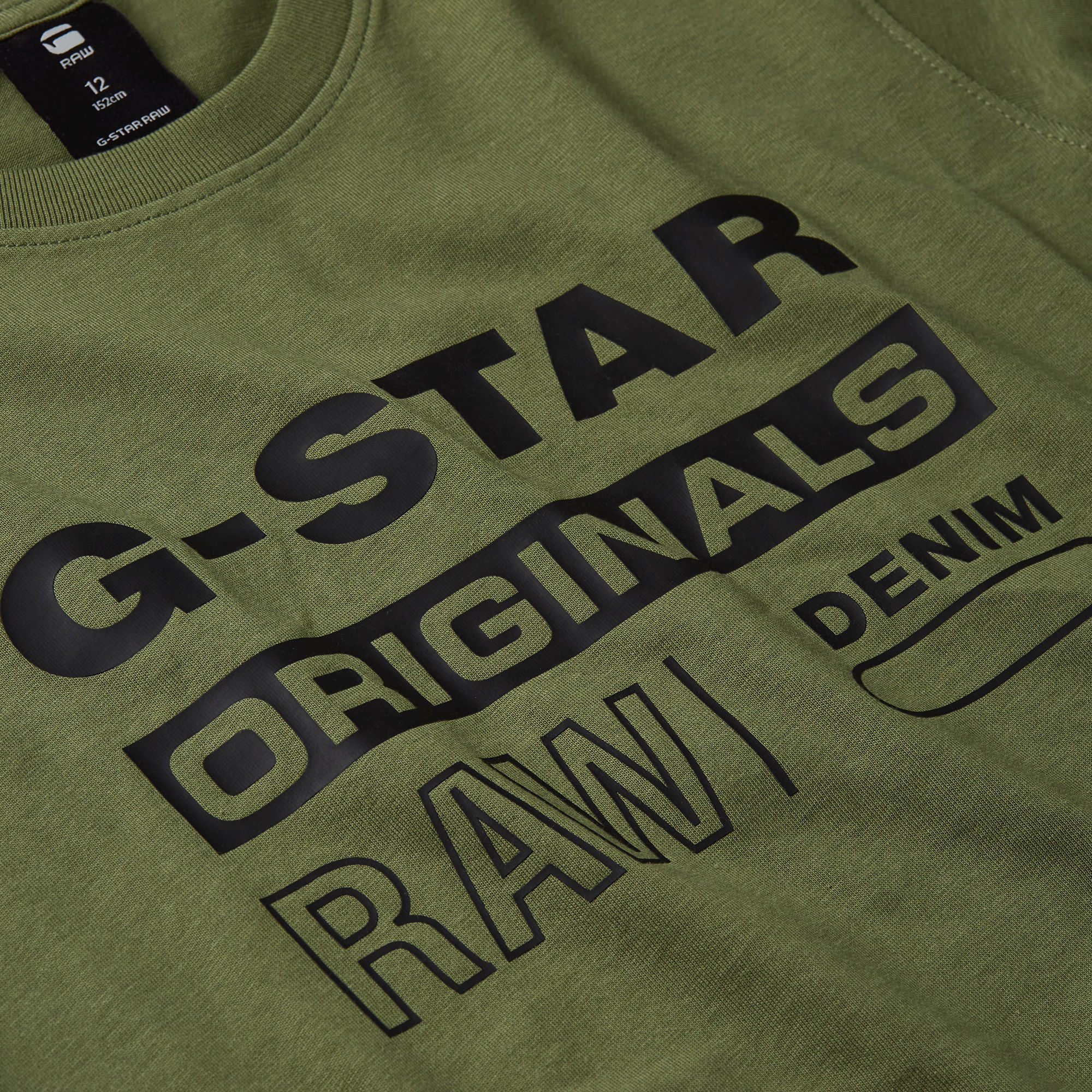 G-Star RAW Jongens T-Shirt Regular Groen jongens