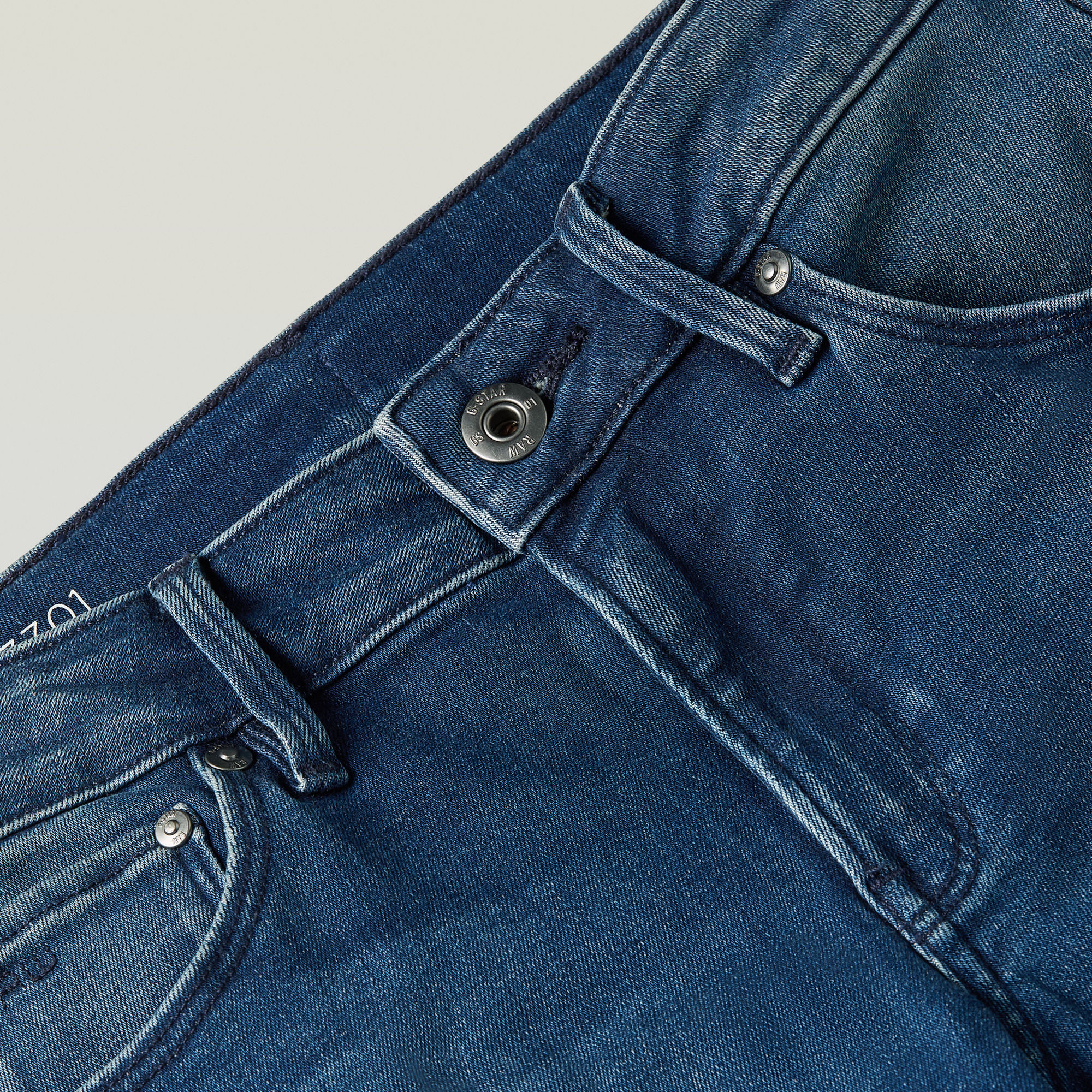 G-Star RAW Meisjes 3301 Skinny Jeans Midden blauw meisjes