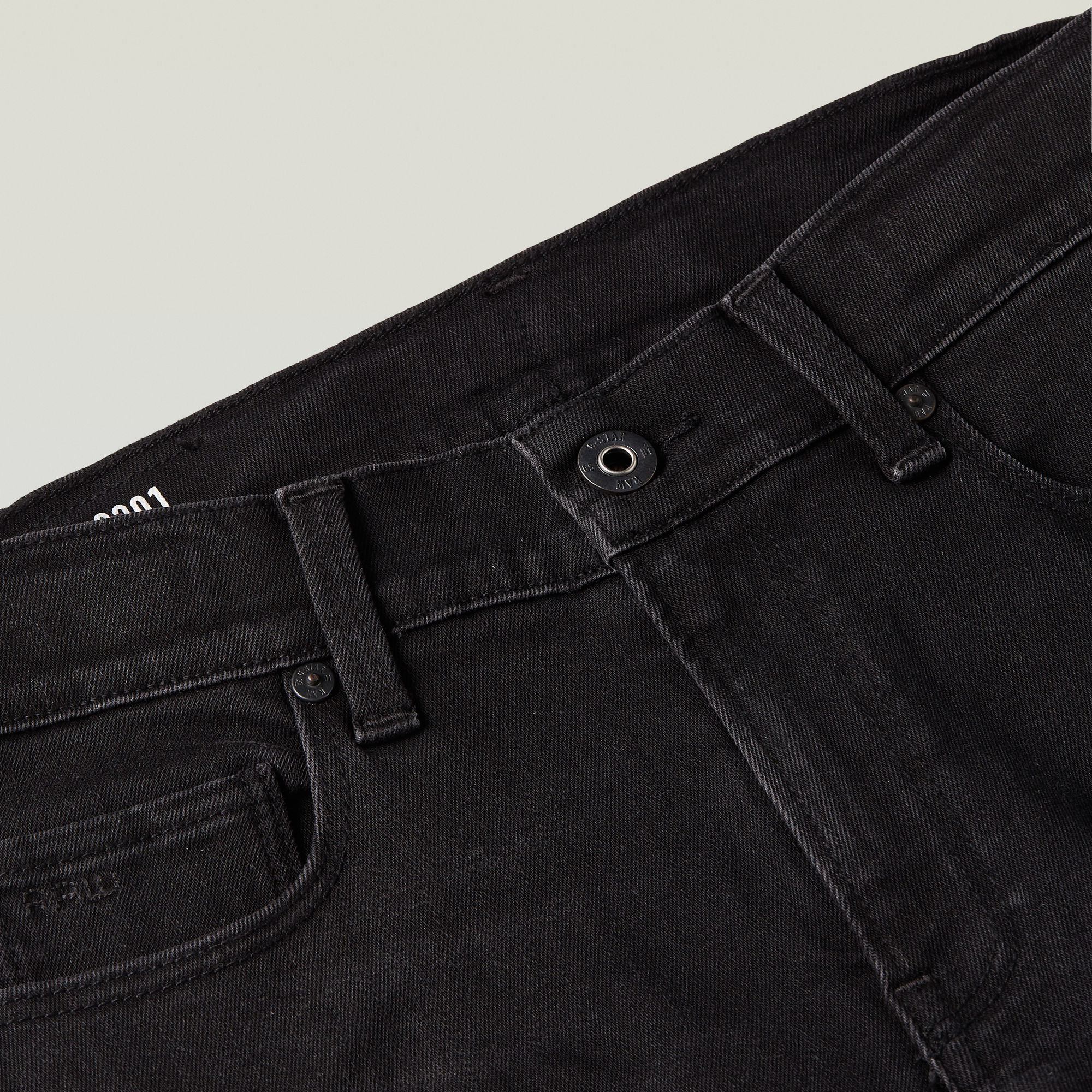 G-Star RAW Jongens 3301 Slim Jeans Zwart jongens