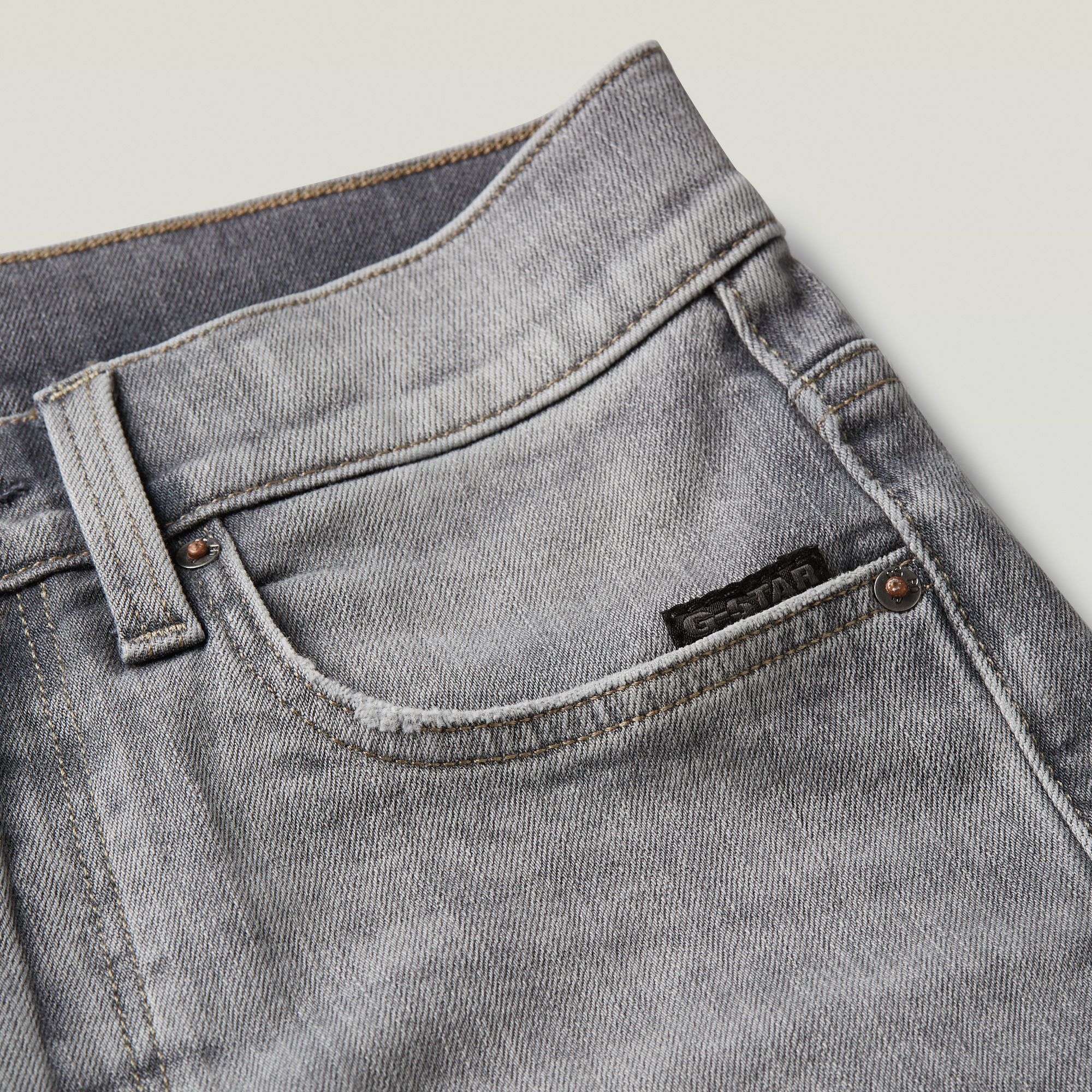 G-Star RAW Jongens Premium 3301 Slim Short Grijs jongens