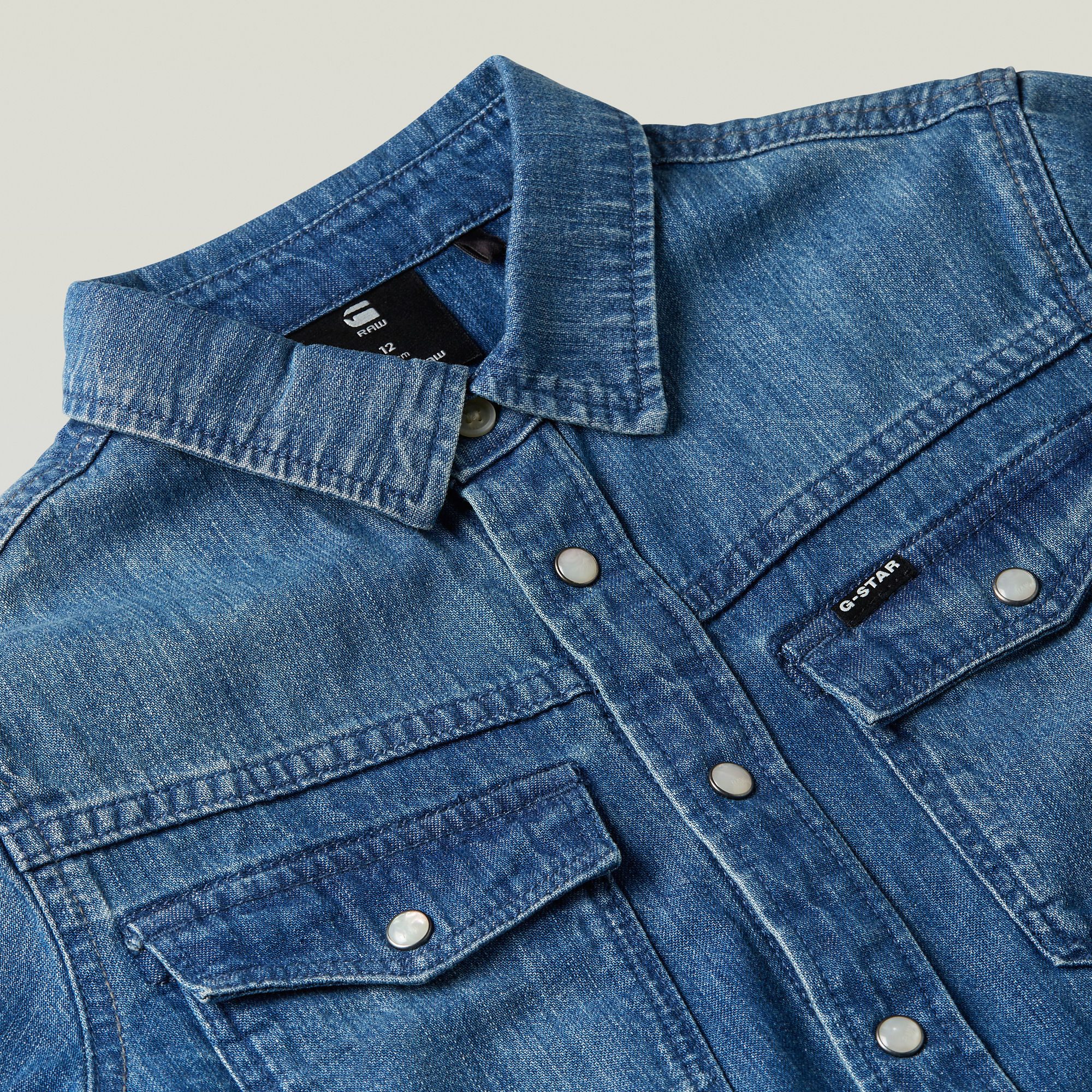 G-Star RAW Kids Unisex 3301 Boys Shirt Midden blauw jongens