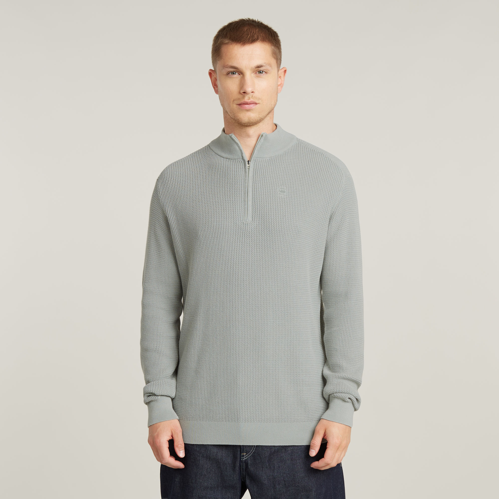 

Serrated Knitted Skipper - Grey - Men