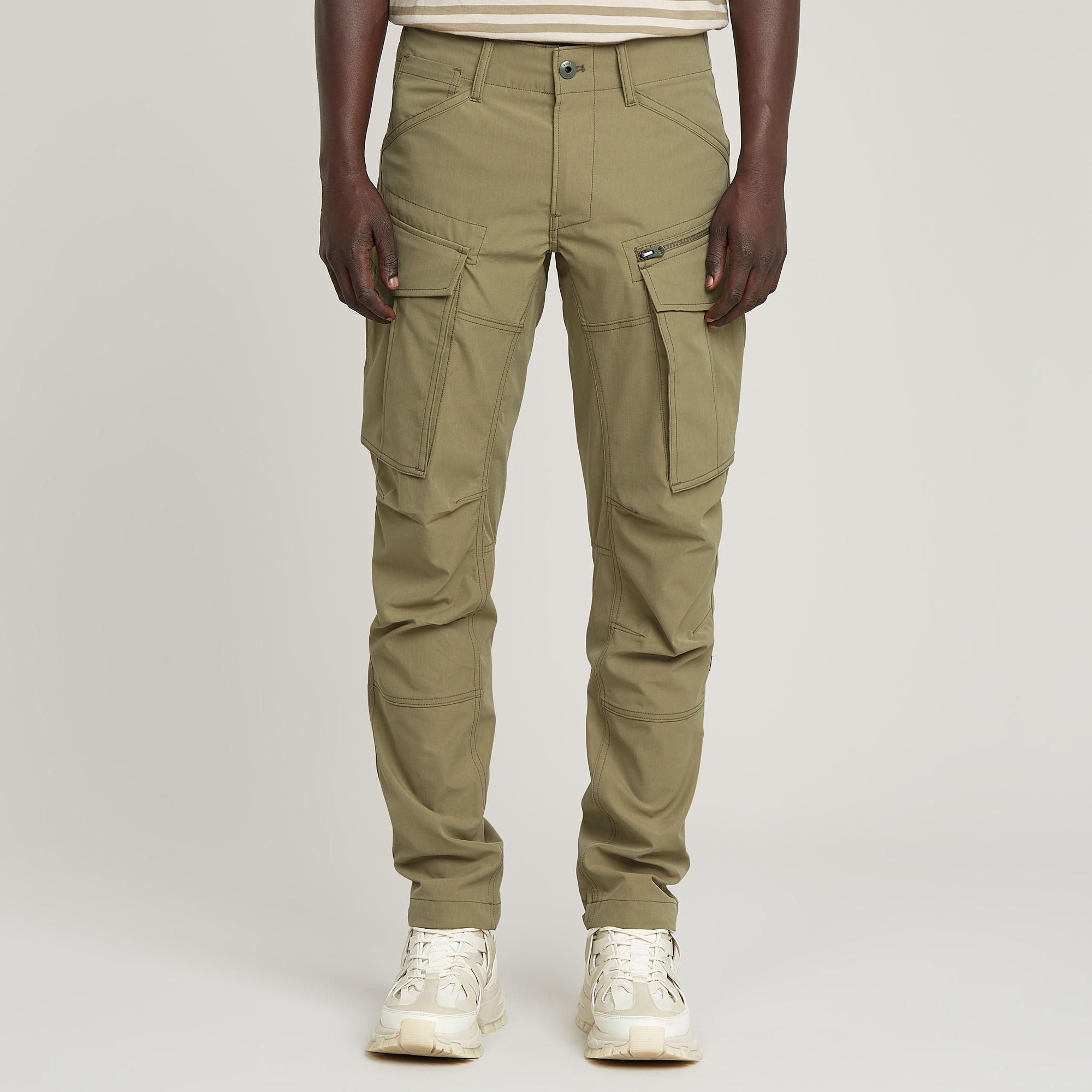 

Rovic Zip 3D Regular Tapered Pants - Green - Men