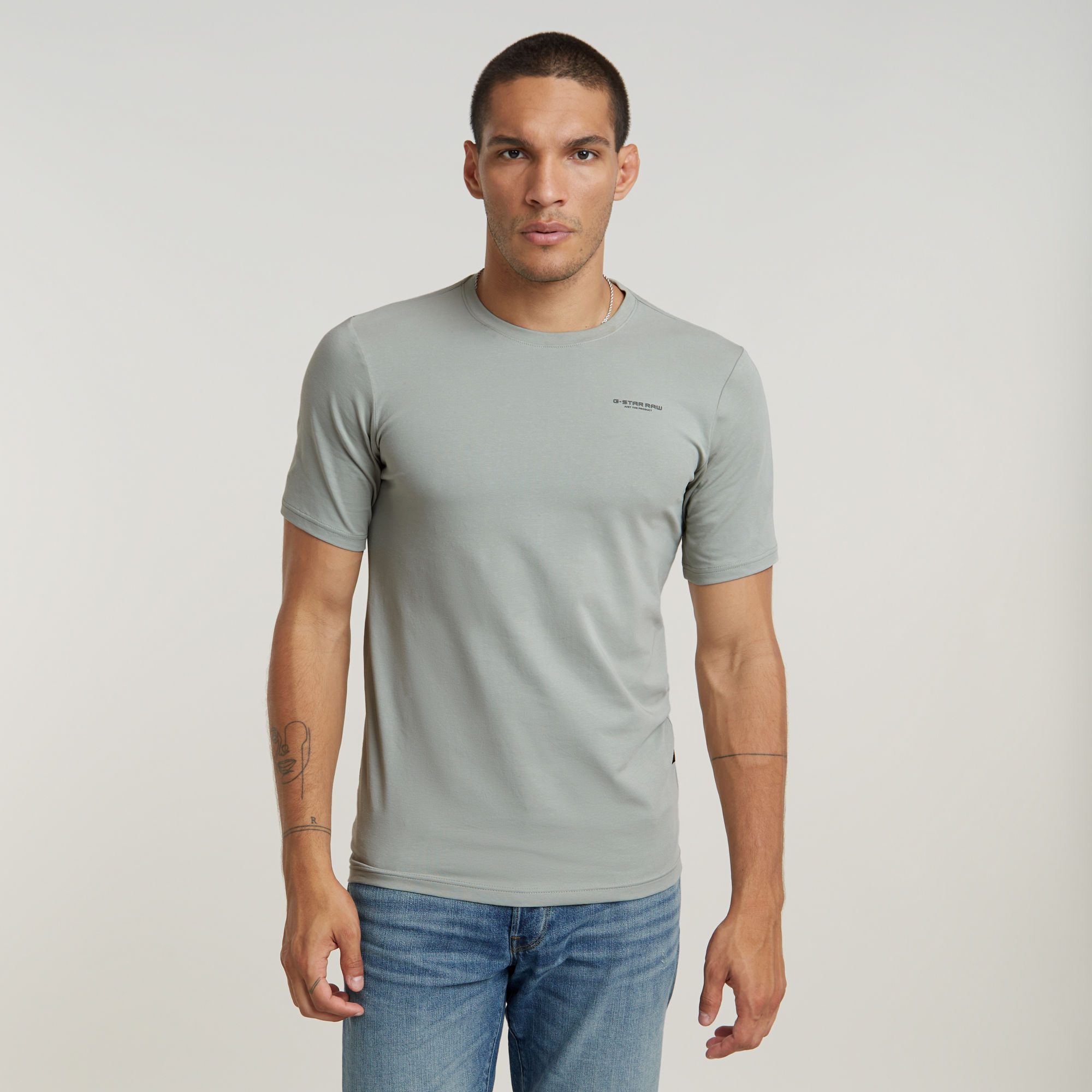 G-Star RAW Slim Base T-Shirt Grijs Heren