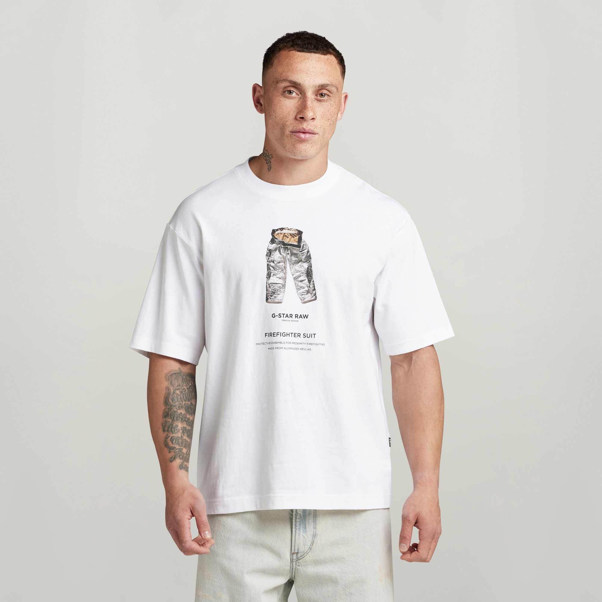 Archive Print Boxy T-Shirt - Andere - Herren