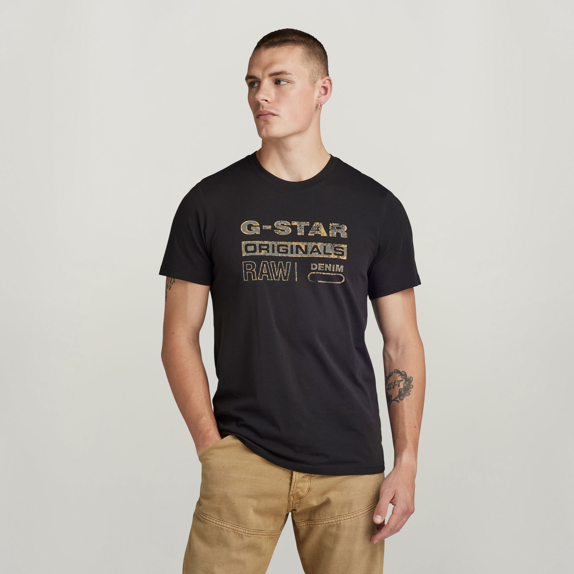 Distressed Originals Slim T-Shirt - Schwarz - Herren