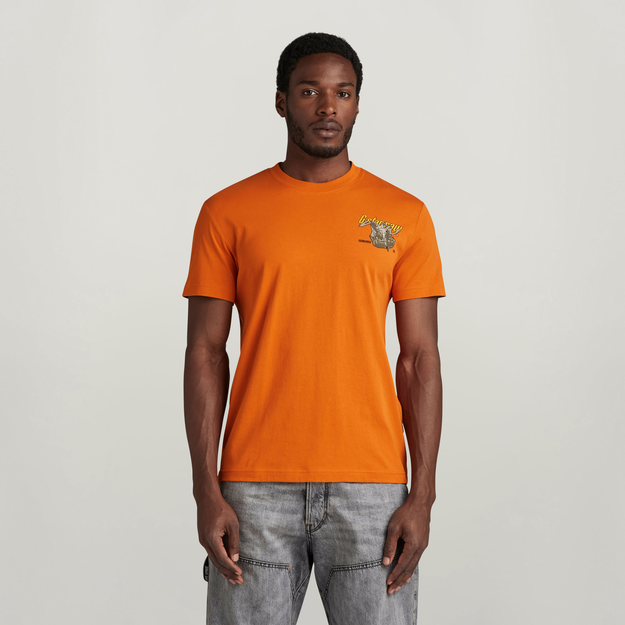 

Vest Back Graphic T-Shirt - Orange - Men