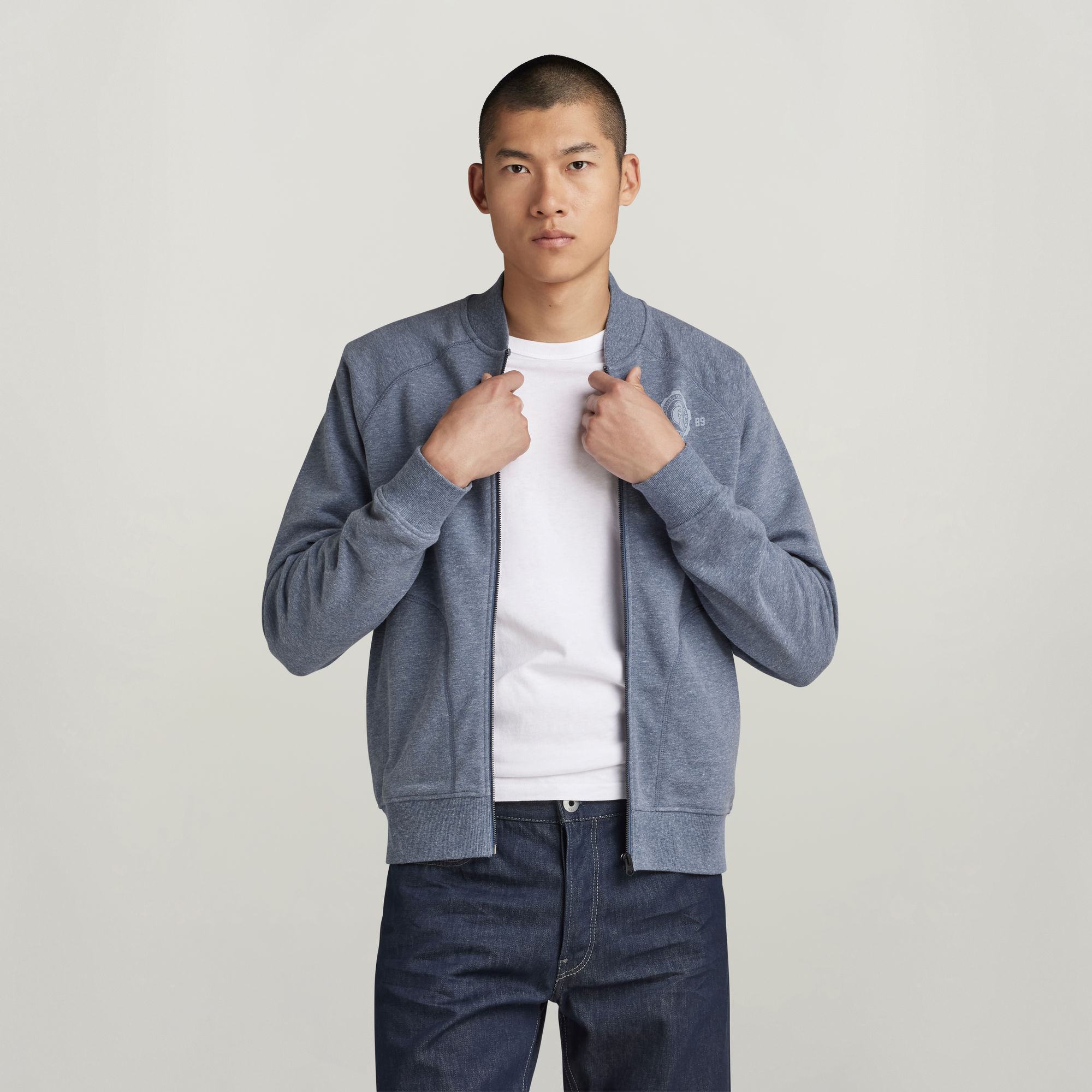 

Collegic Raglan Bomber Sweater Jacket - Multi color - Men