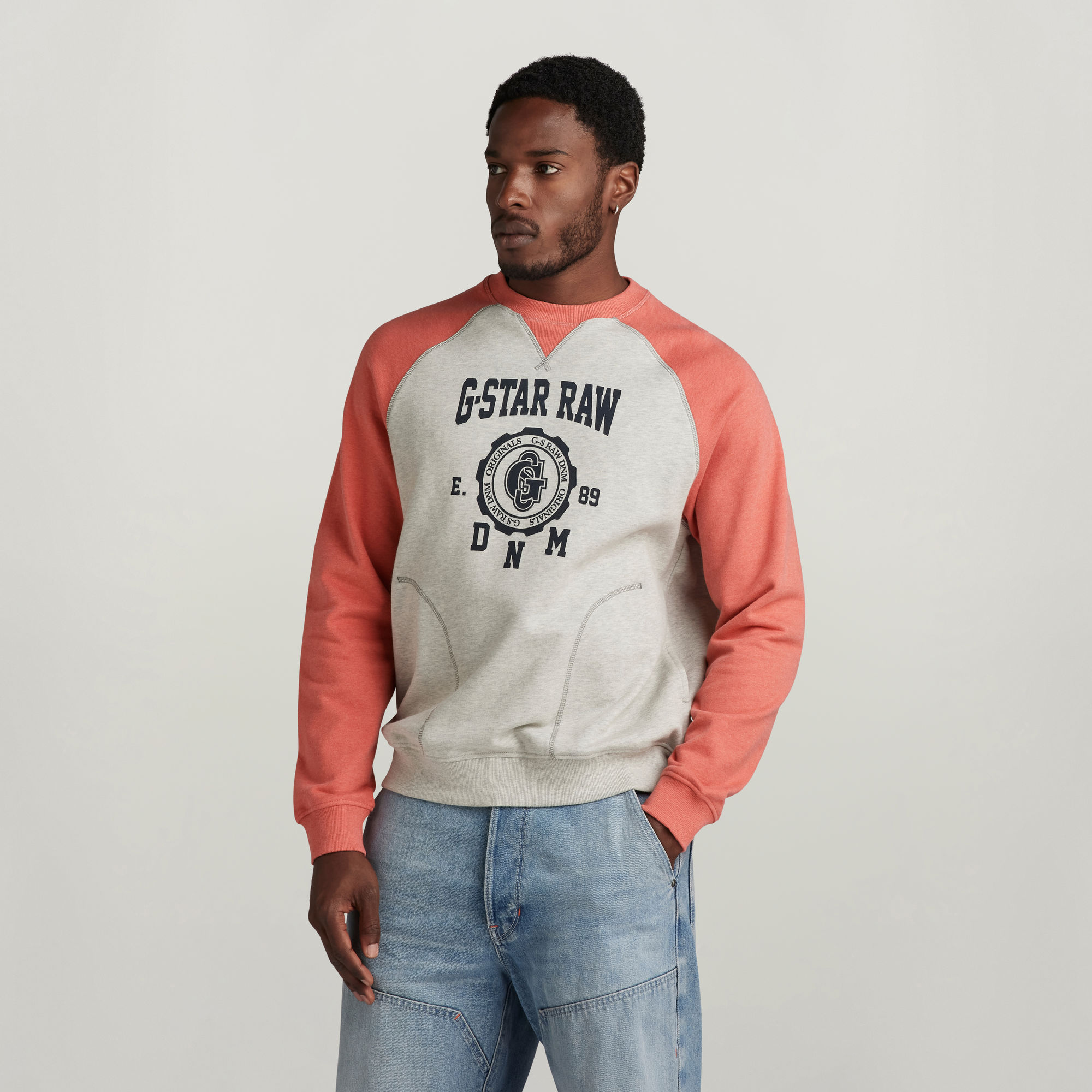 

Collegic Raglan Loose Sweater - Multi color - Men