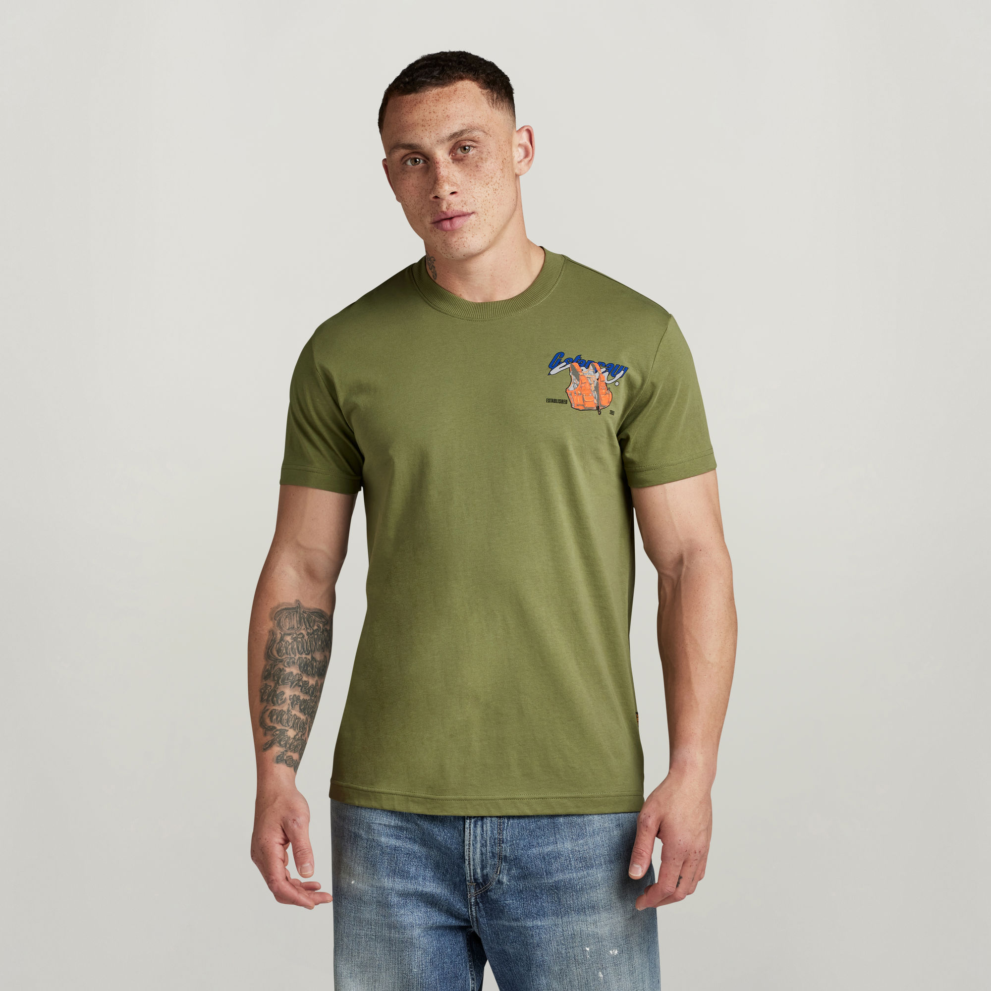 

Vest Back Graphic T-Shirt - Green - Men